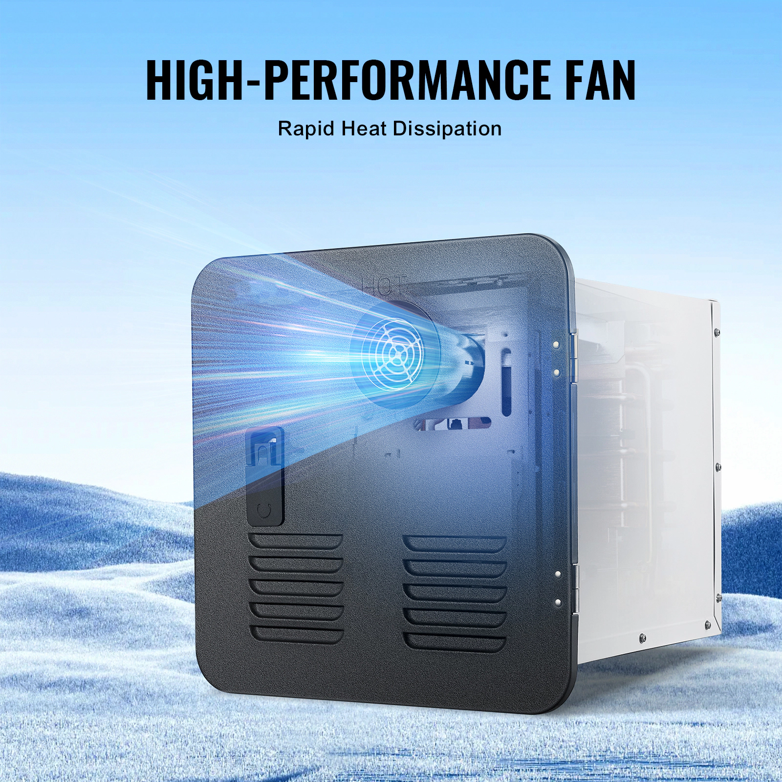 HONGGE RV Tankless Water Heater Instant Shower with 15 x inches Door and Remote Controller Optimized Comfort