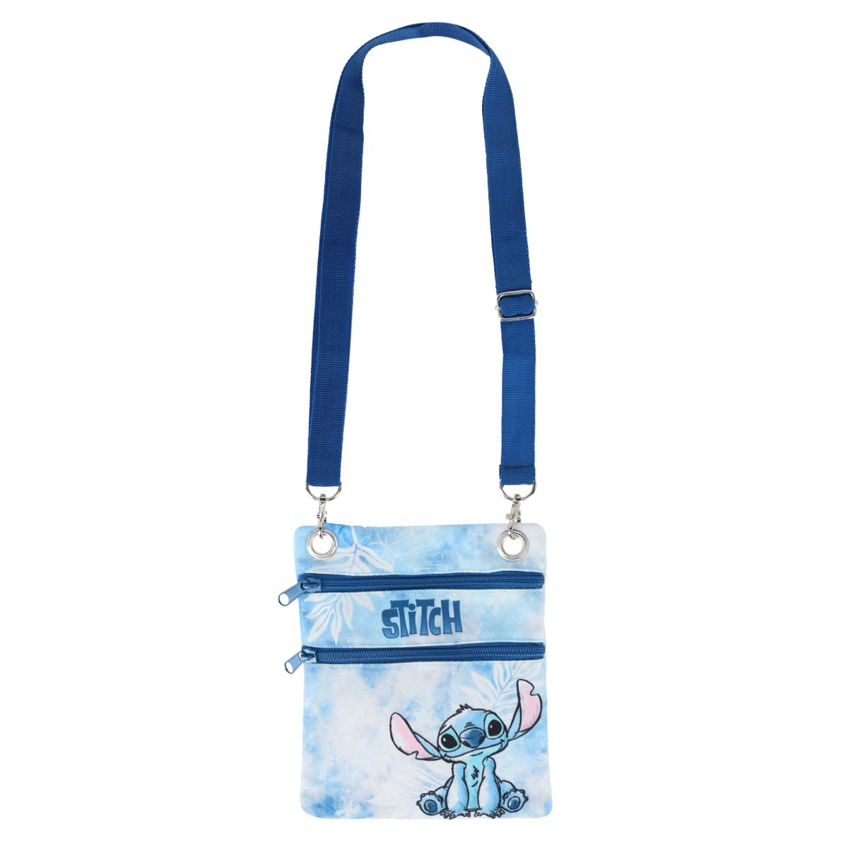 Jerry Leigh Disney Stitch Blue Passport Crossbody Bag