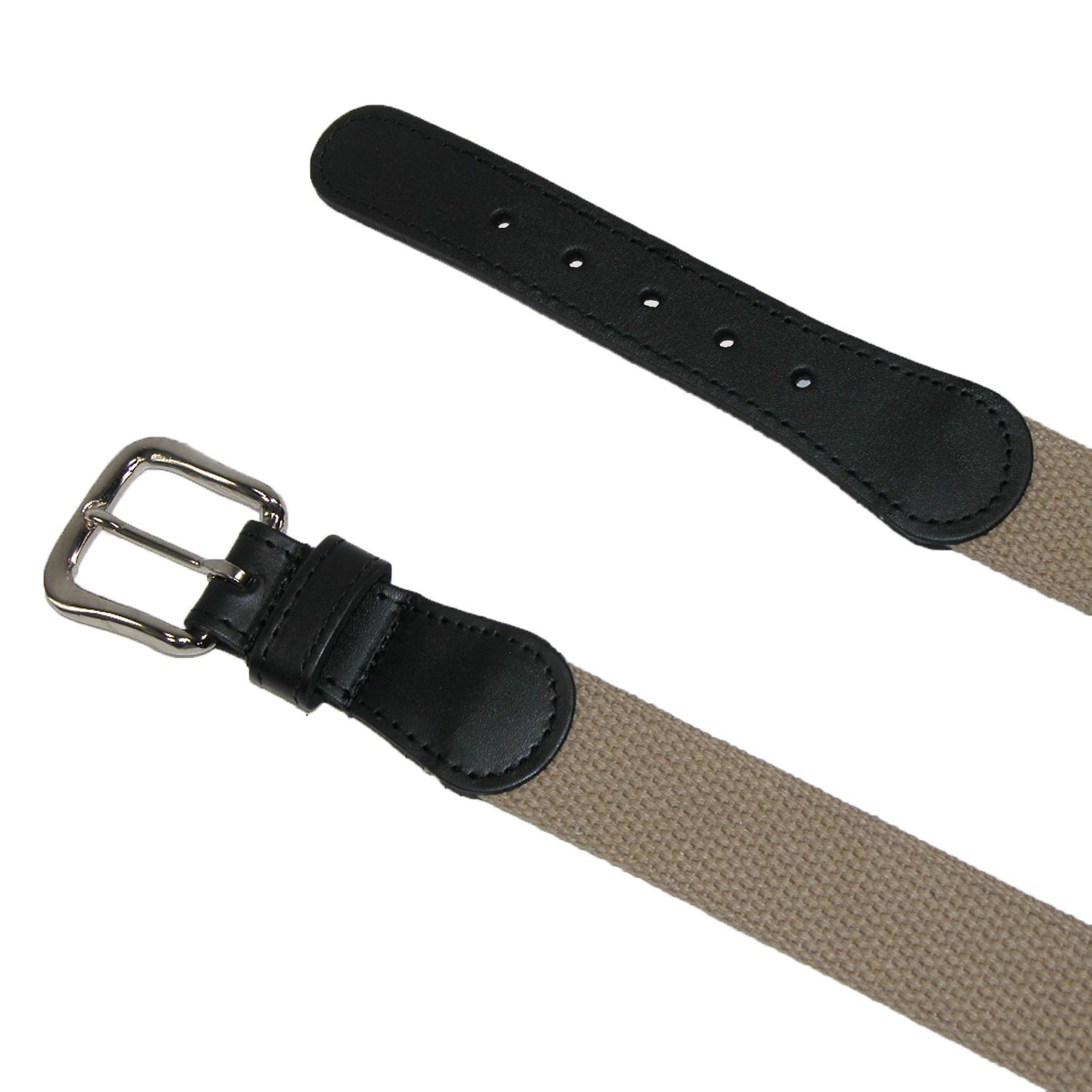 Boston Leather Men's Cotton Web Belt with Tabs