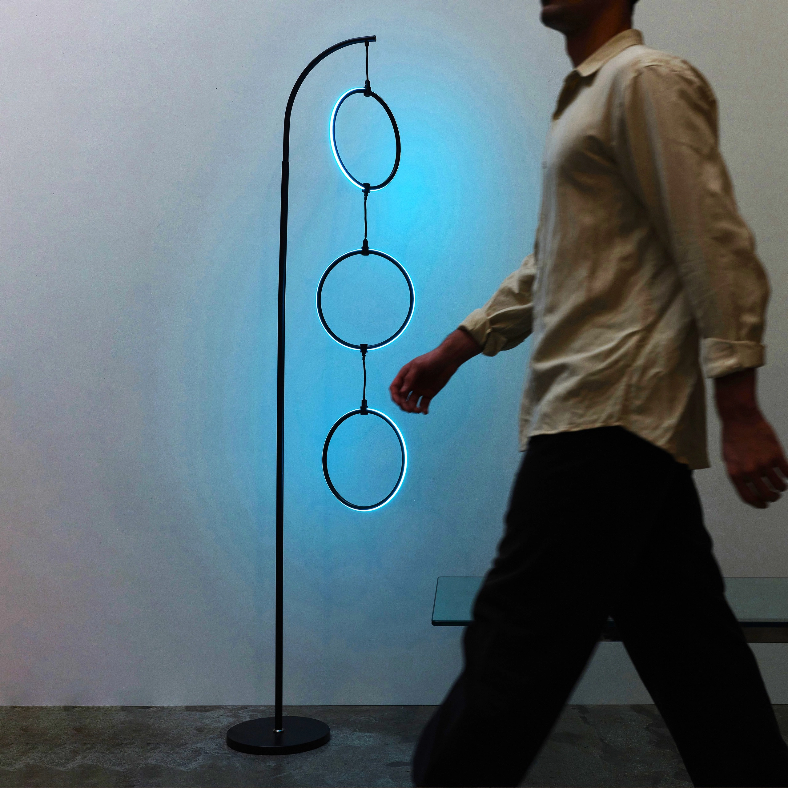 Brightech 3 Ring RGB LED Floor Lamp