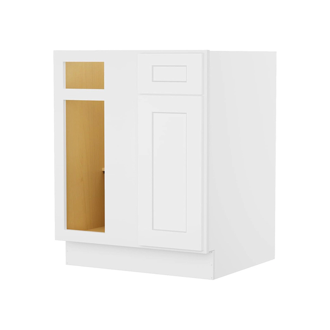 Tinyhomie 36 in W x 24 in D x 34.5 in H Painted Plywood Blind Corner Base Cabinet with Reversible Door