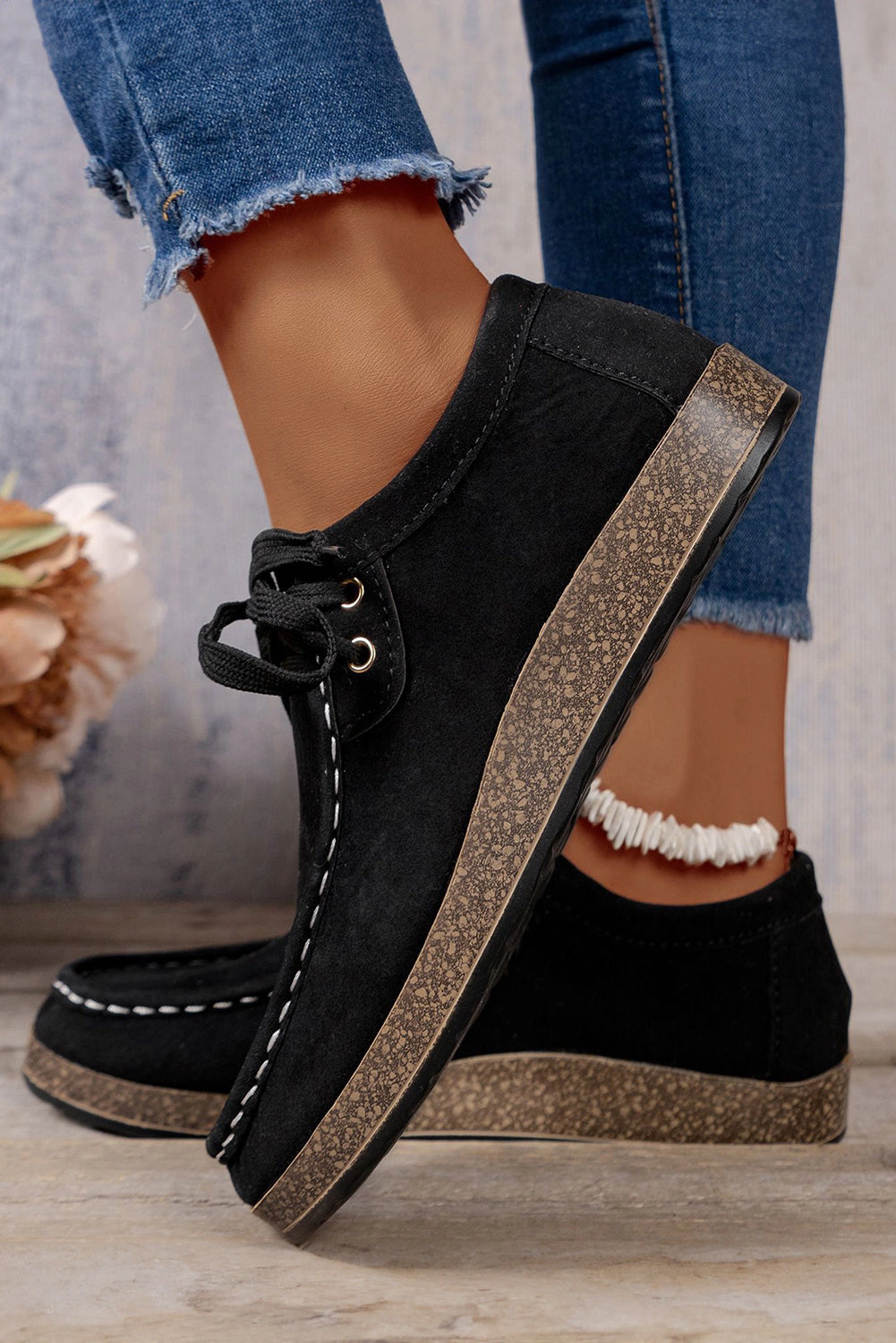 Threaded Pear Women's Quinn Cut Out Suede Ankle Boots