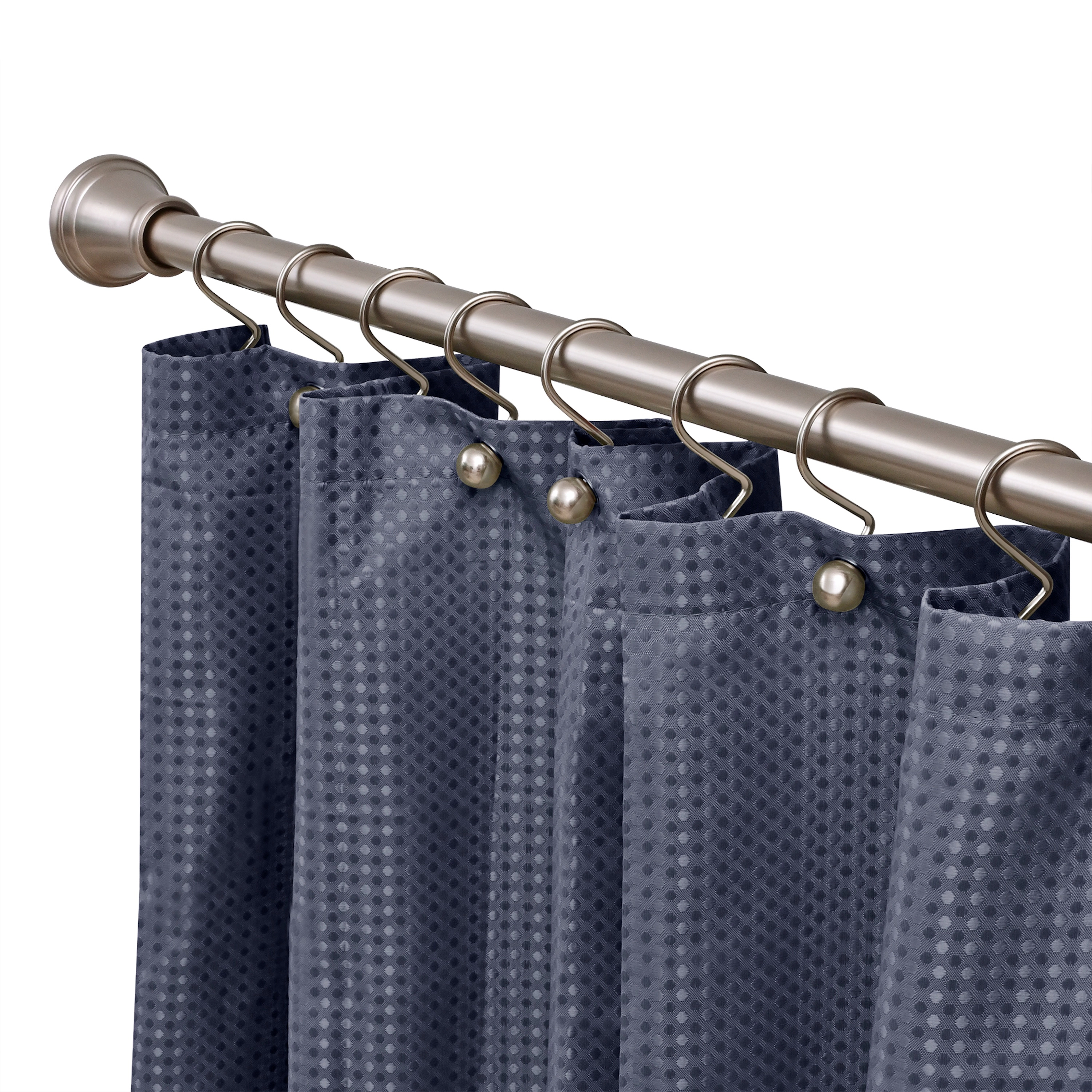 Utopia Alley Adjustable 72-Inch Rust-Proof Aluminum Shower Curtain Tension Rod, No Drill Installation - Extendable