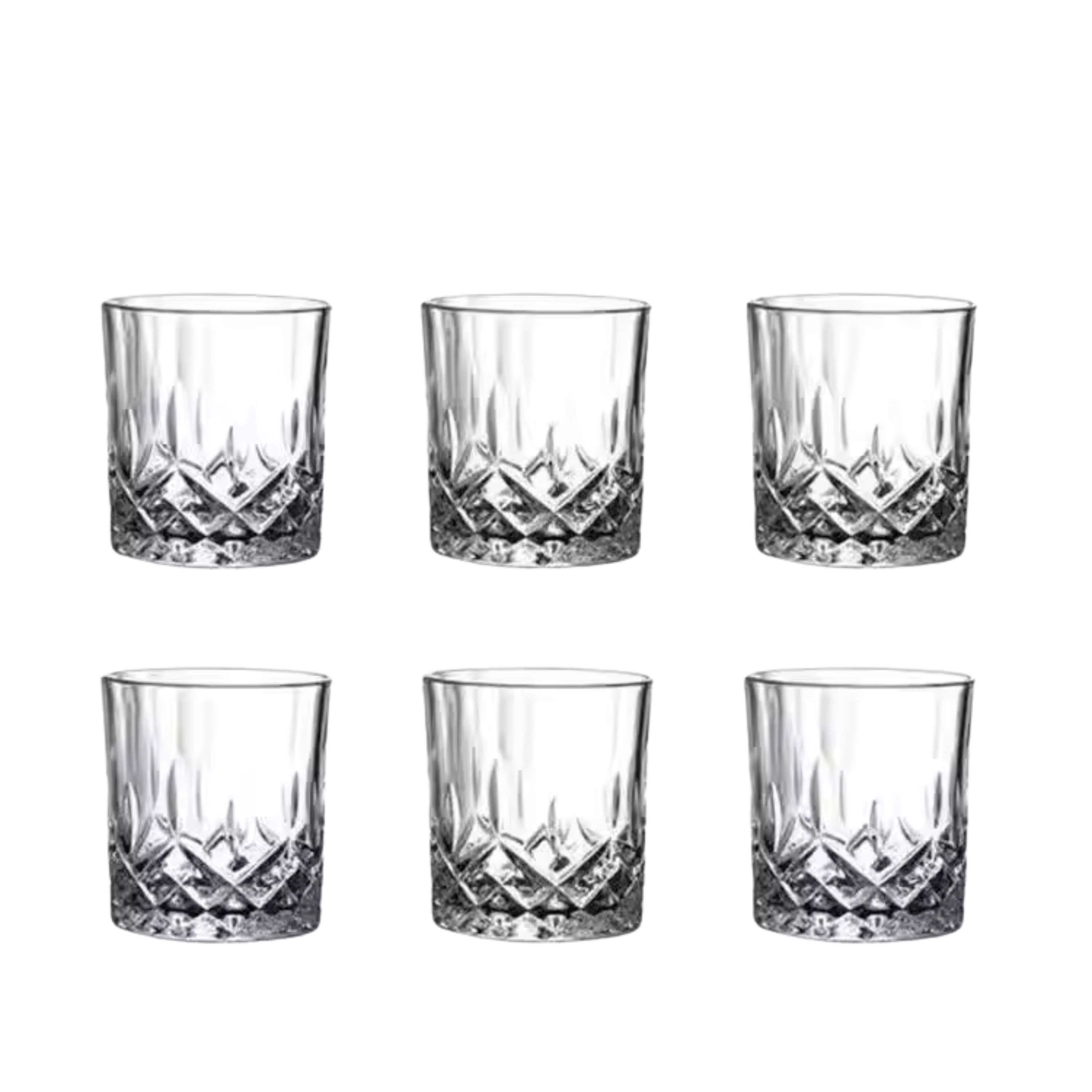 Kitcheniva 7.4 Oz Set Of 6 Vintage Style Glass Whiskey Glasses