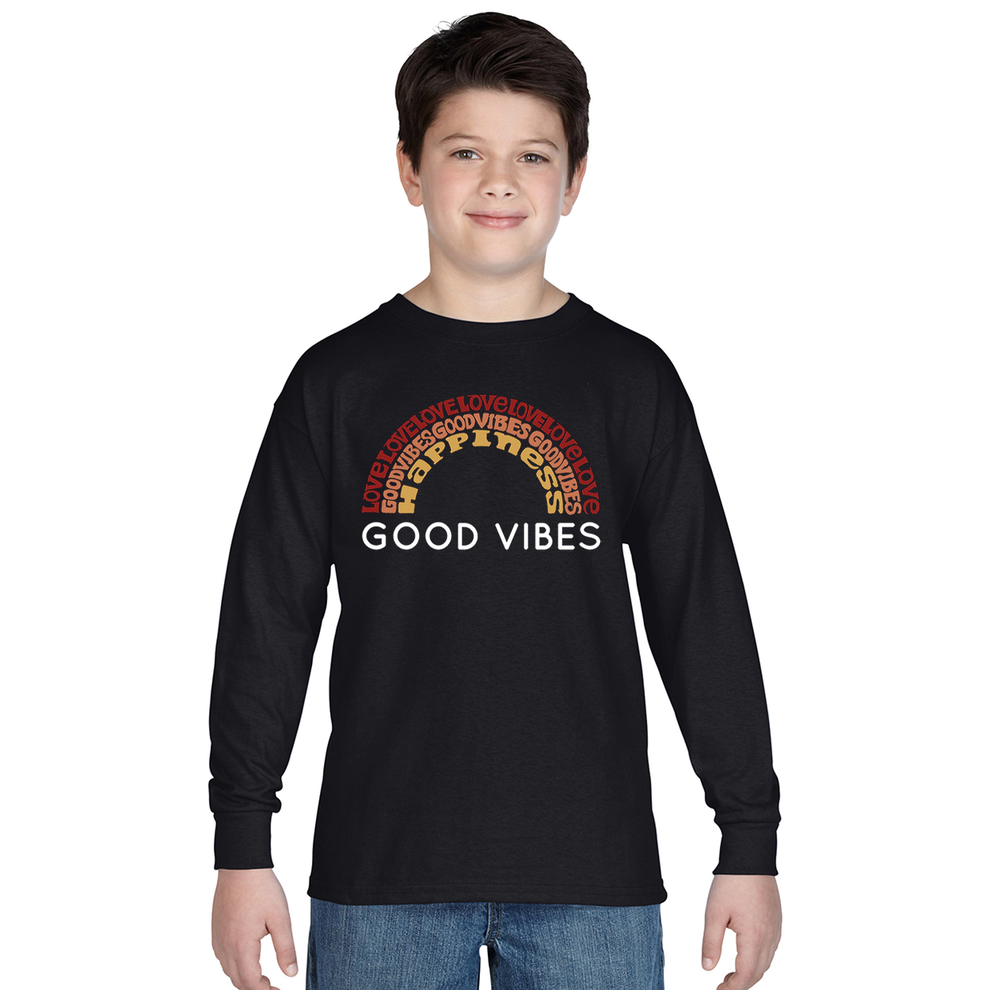 LA Pop Art Boys Long Sleeve T-Shirt -  Good Vibes