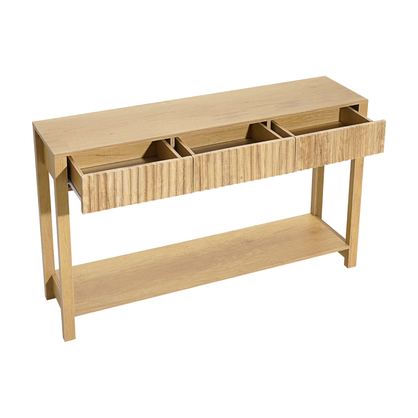 HONGGE Console Table Farmhouse Desk Behind the Couch Wooden Rectangle Entrance Narrow Sofa Table for Hallway Bedroom
