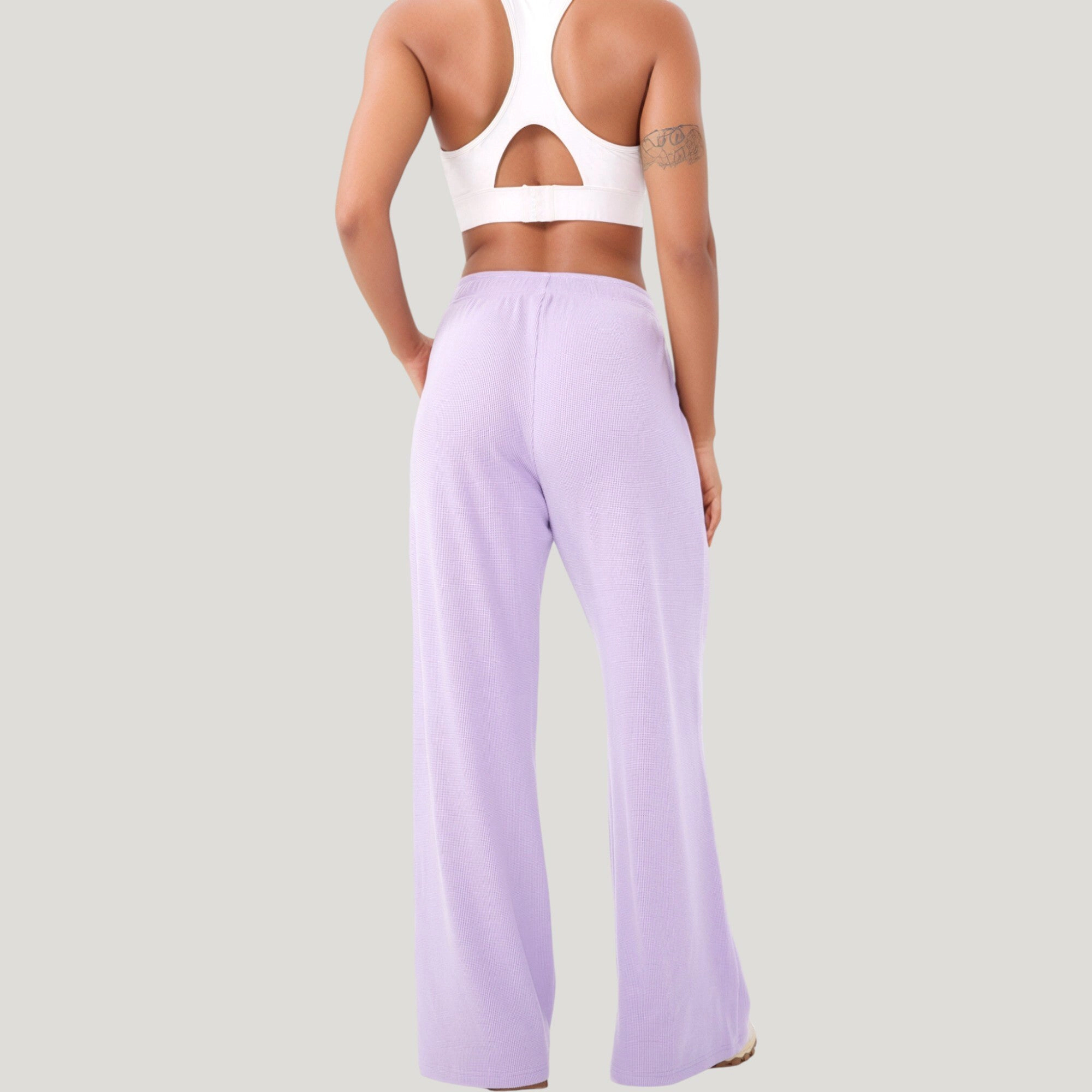 Anna-Kaci Womens High-Waist Wide-Leg Athletic Pants with Side Pockets