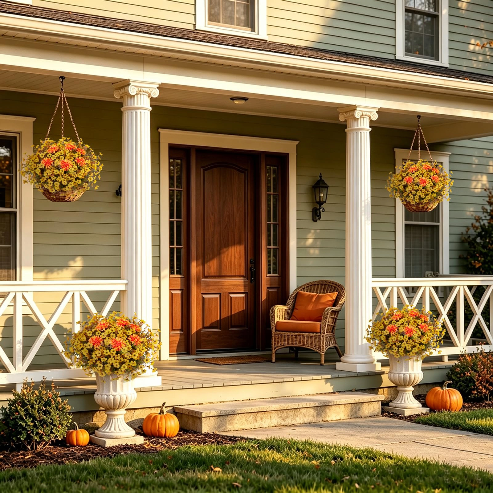 PUPWE Artificial Flowers Outdoor UV Resistant Decor
