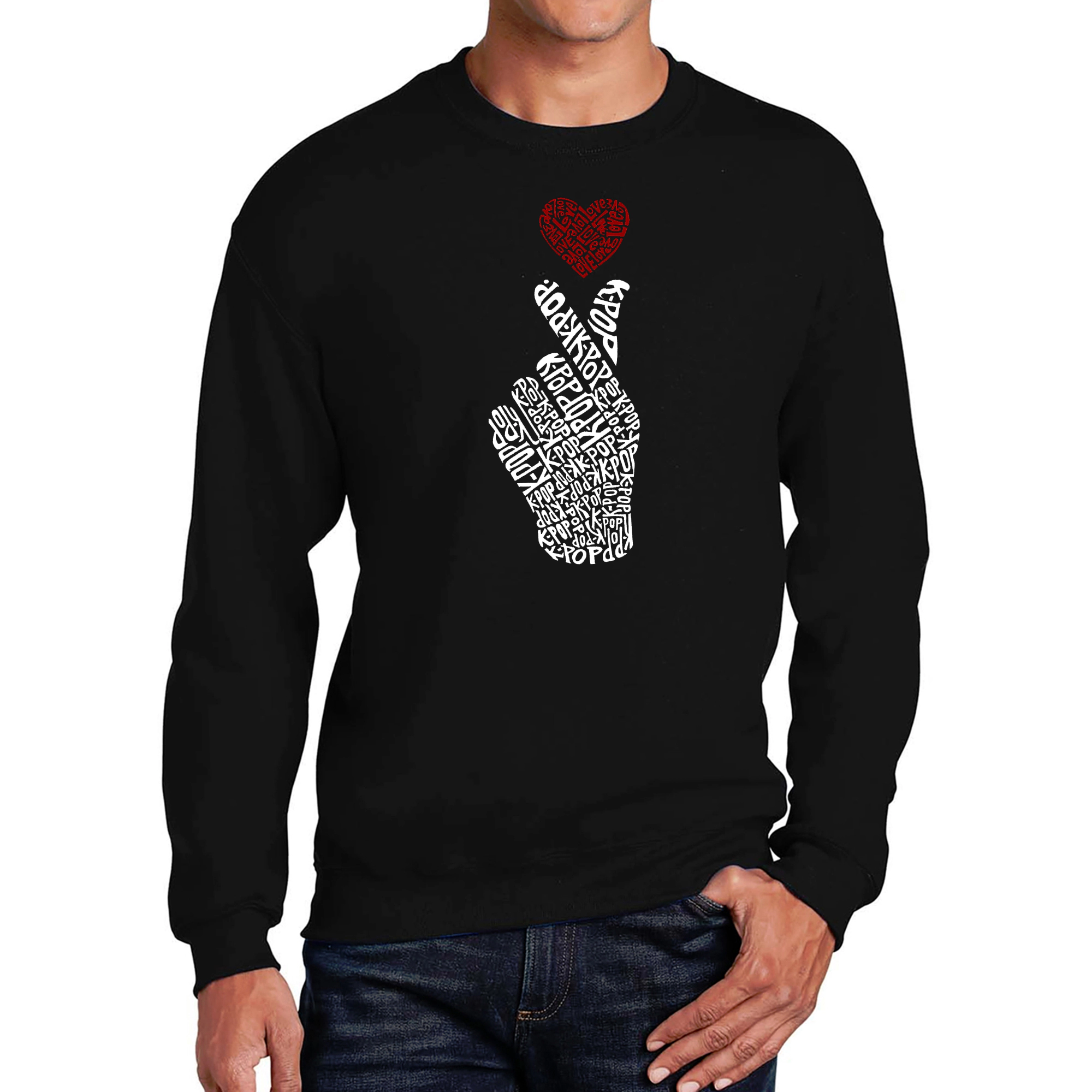 LA Pop Art K-Pop - Mens Word Crew Sweatshirt