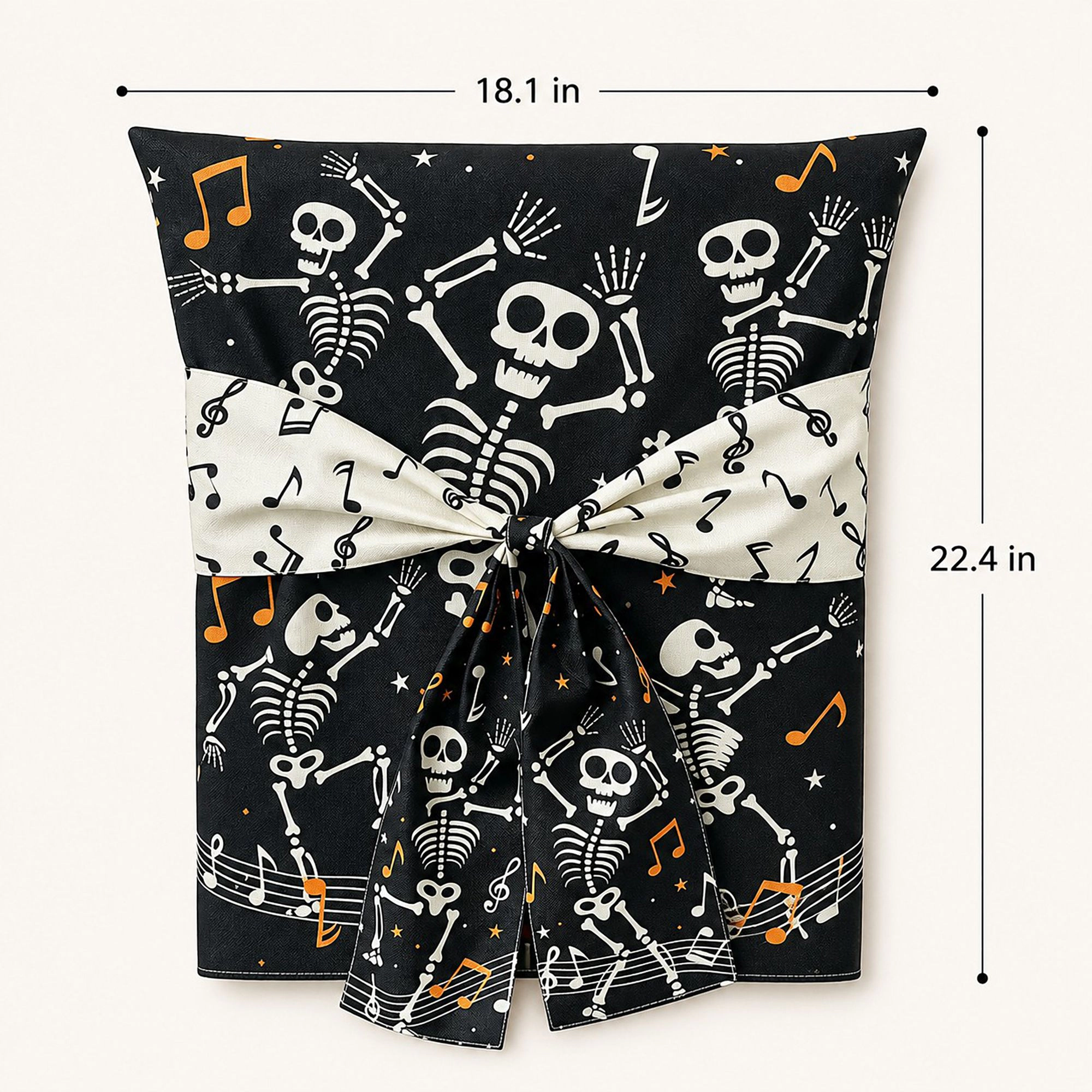 Alilang Halloween Decorative Bow Dining Chair Back Cover