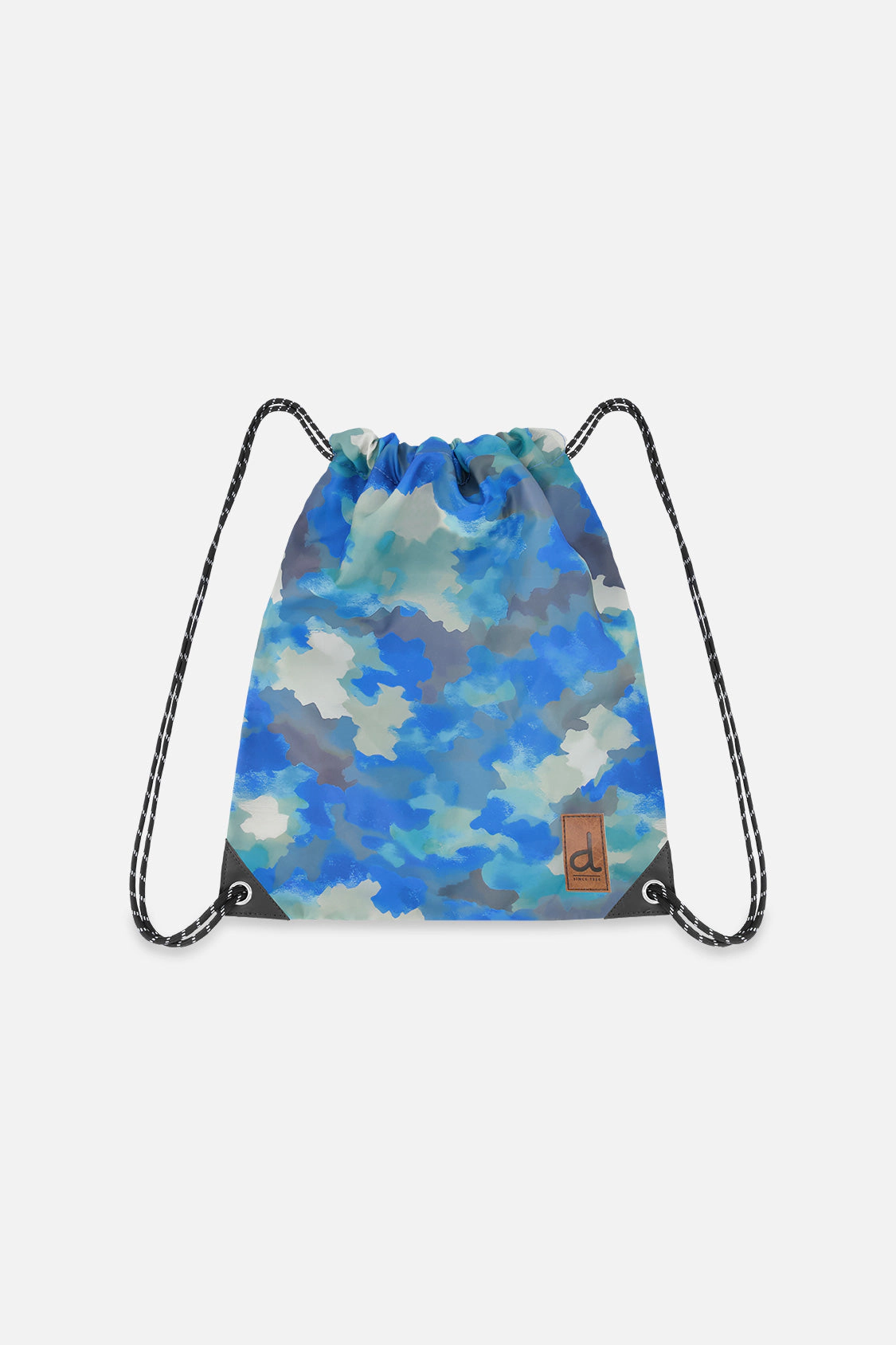 Deux par Deux Boys Lightweight Camouflage Print Drawstring Bag