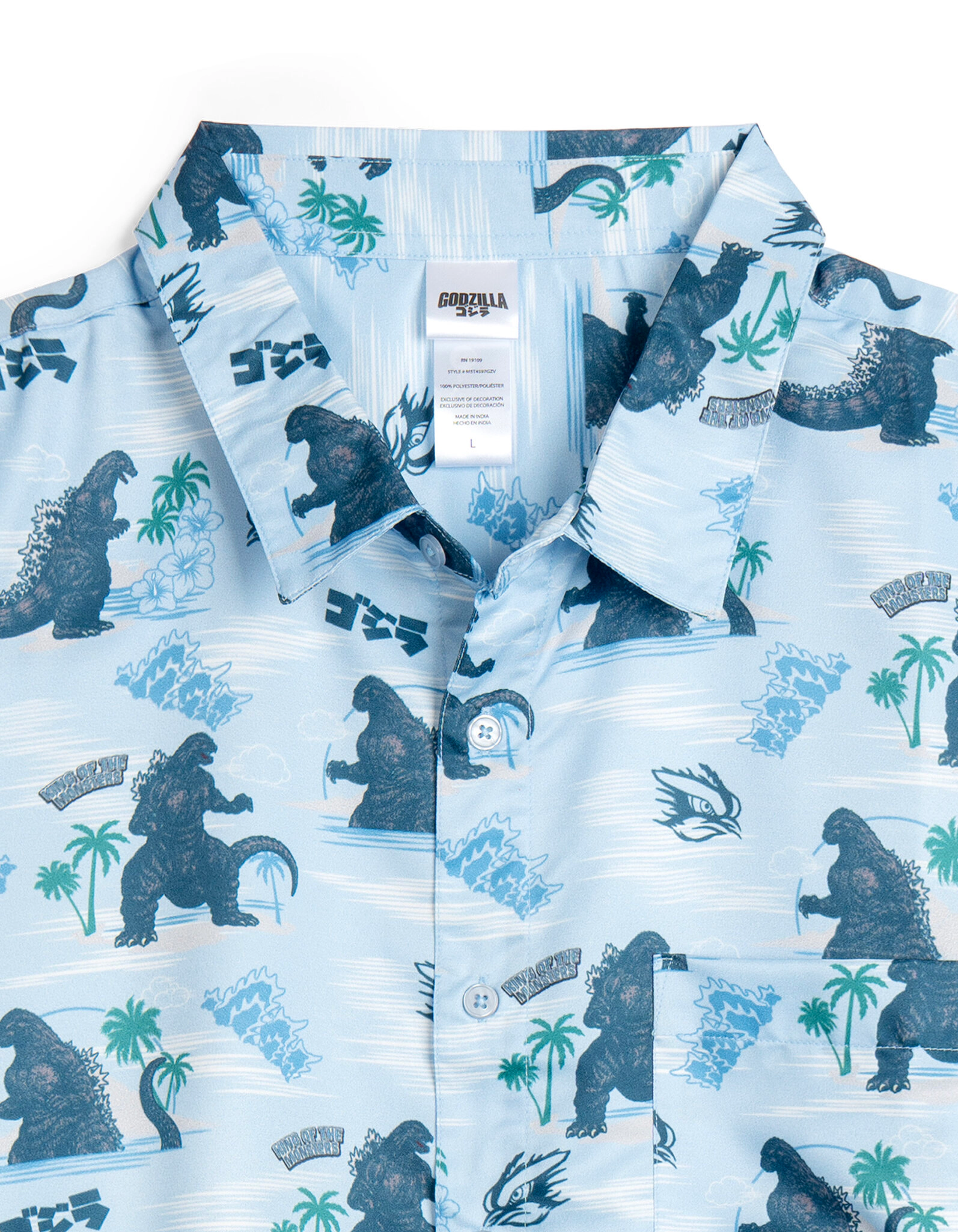 Godzilla Matching Family Hawaiian Button-Down Shirt