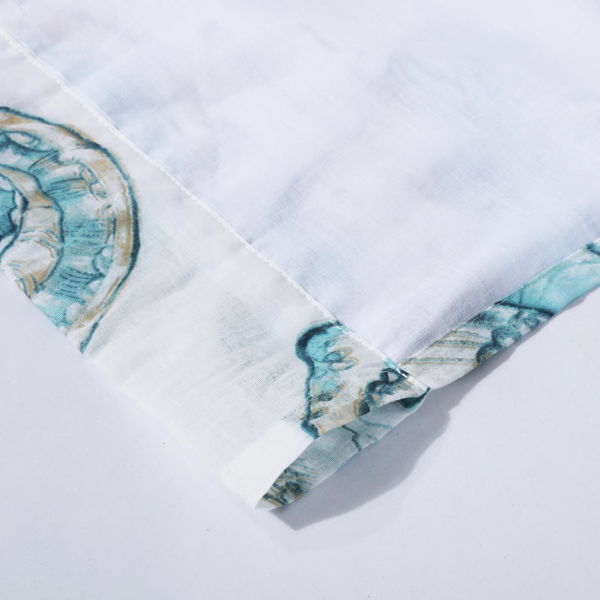 Barefoot Bungalow Cruz Coastal Lined 3" Rod Pocket Window Valance with 2" Header 84"x19" Multicolor