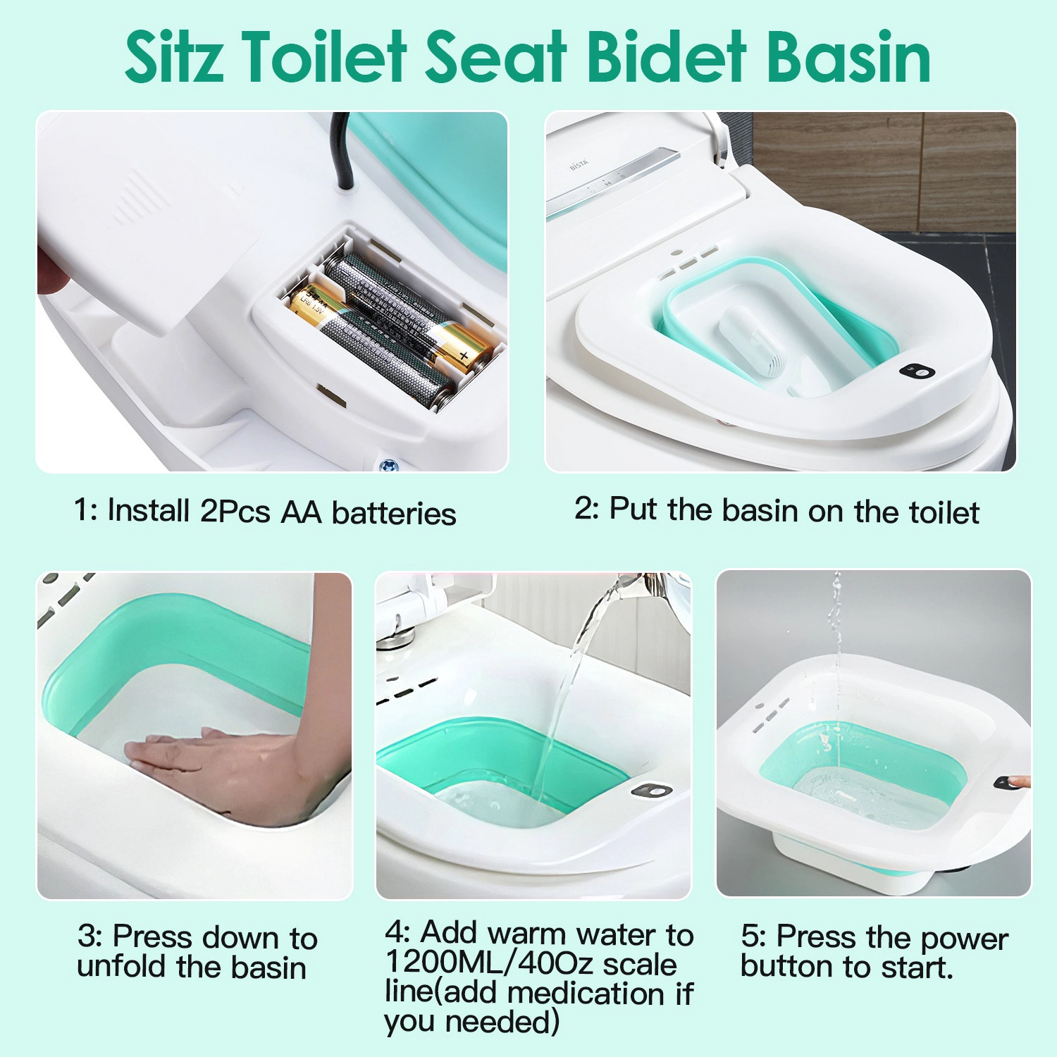 GBruno Foldable Sitz Bath Basin With Spray