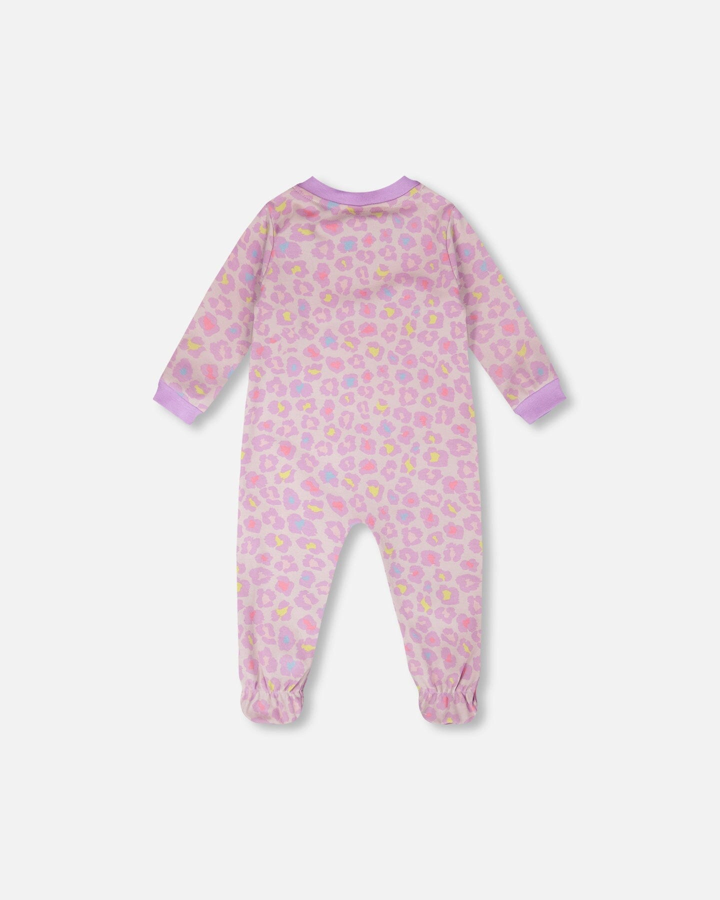 Deux par Girls Organic Cotton Full-Length Zip Leopard Print One-Piece Pyjama