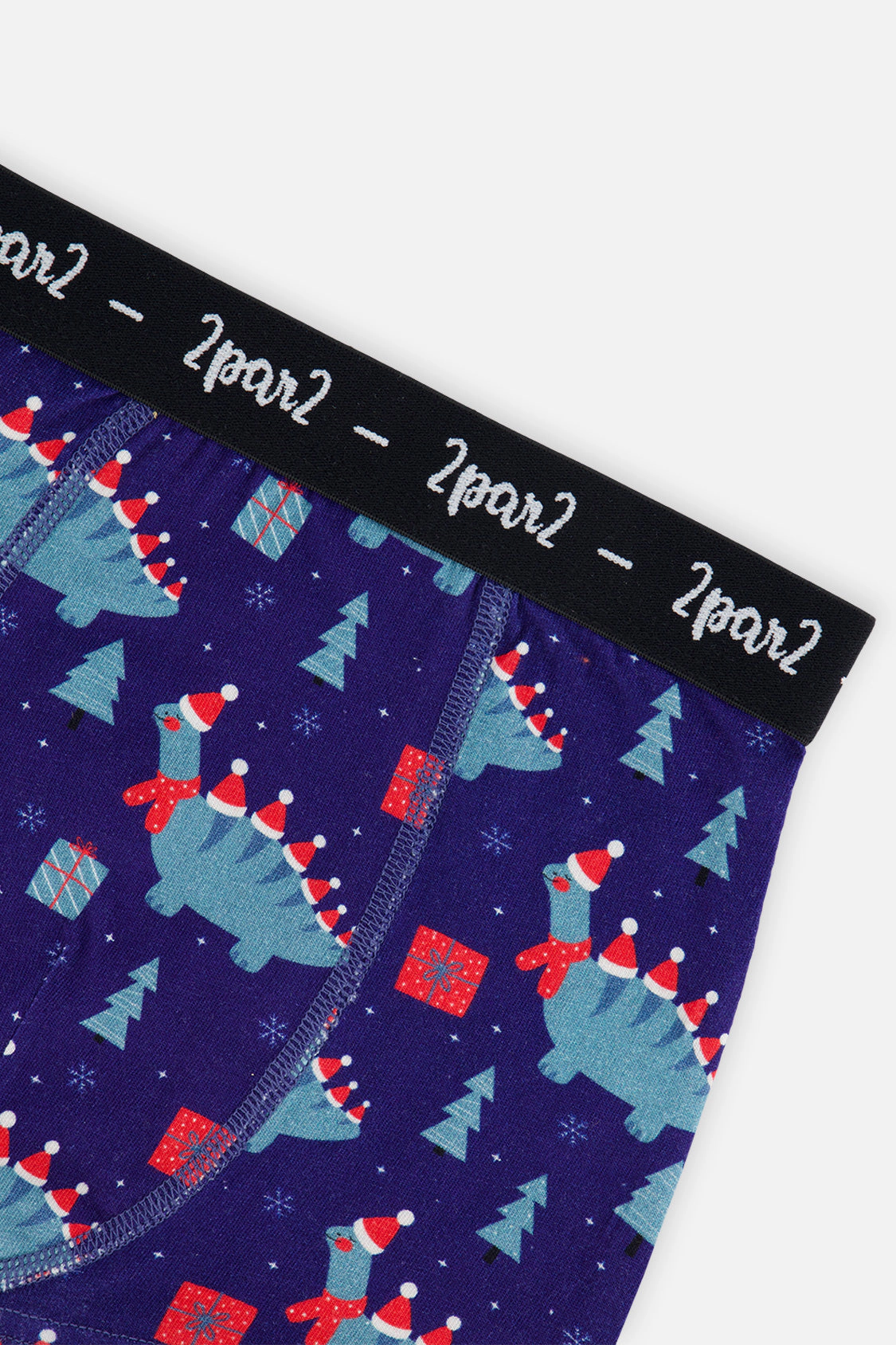 Deux par Boys Holiday Print Boxer Pack of 3 with Elastic Waistbands