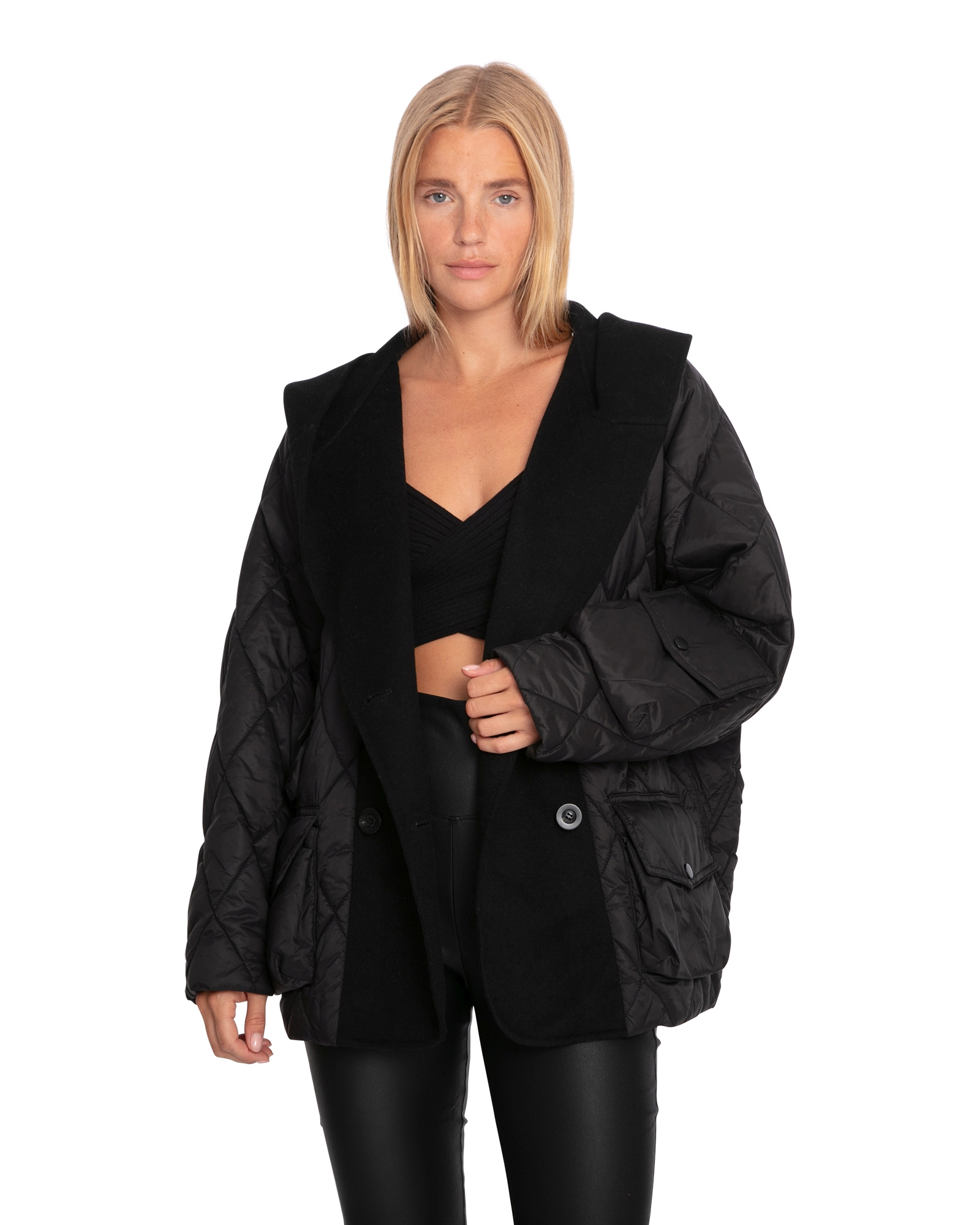 Belle & Bloom Womens Only You Quilted Utility Jacket