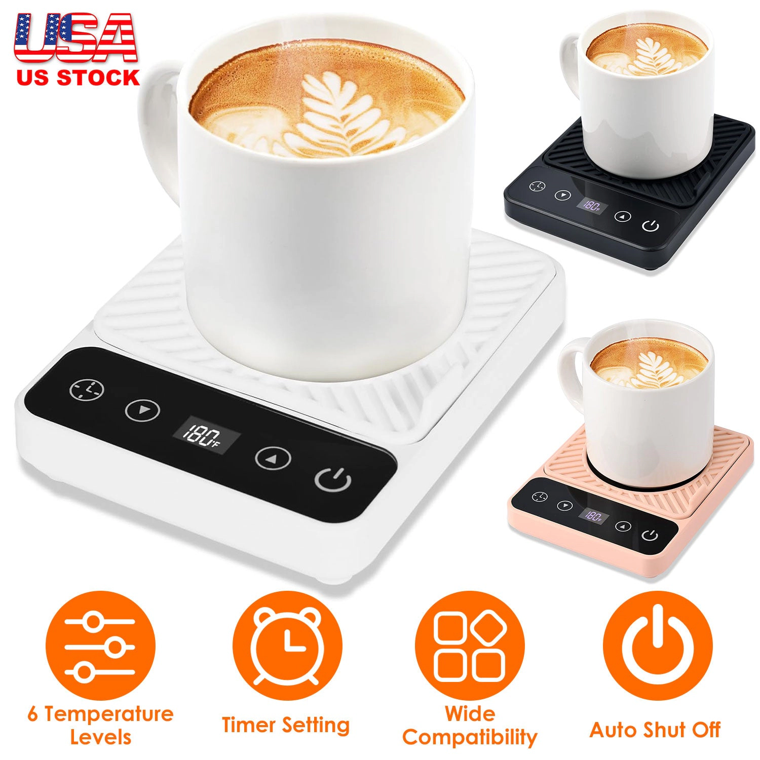 GBruno Electric Desktop Mug Warmer With Timer