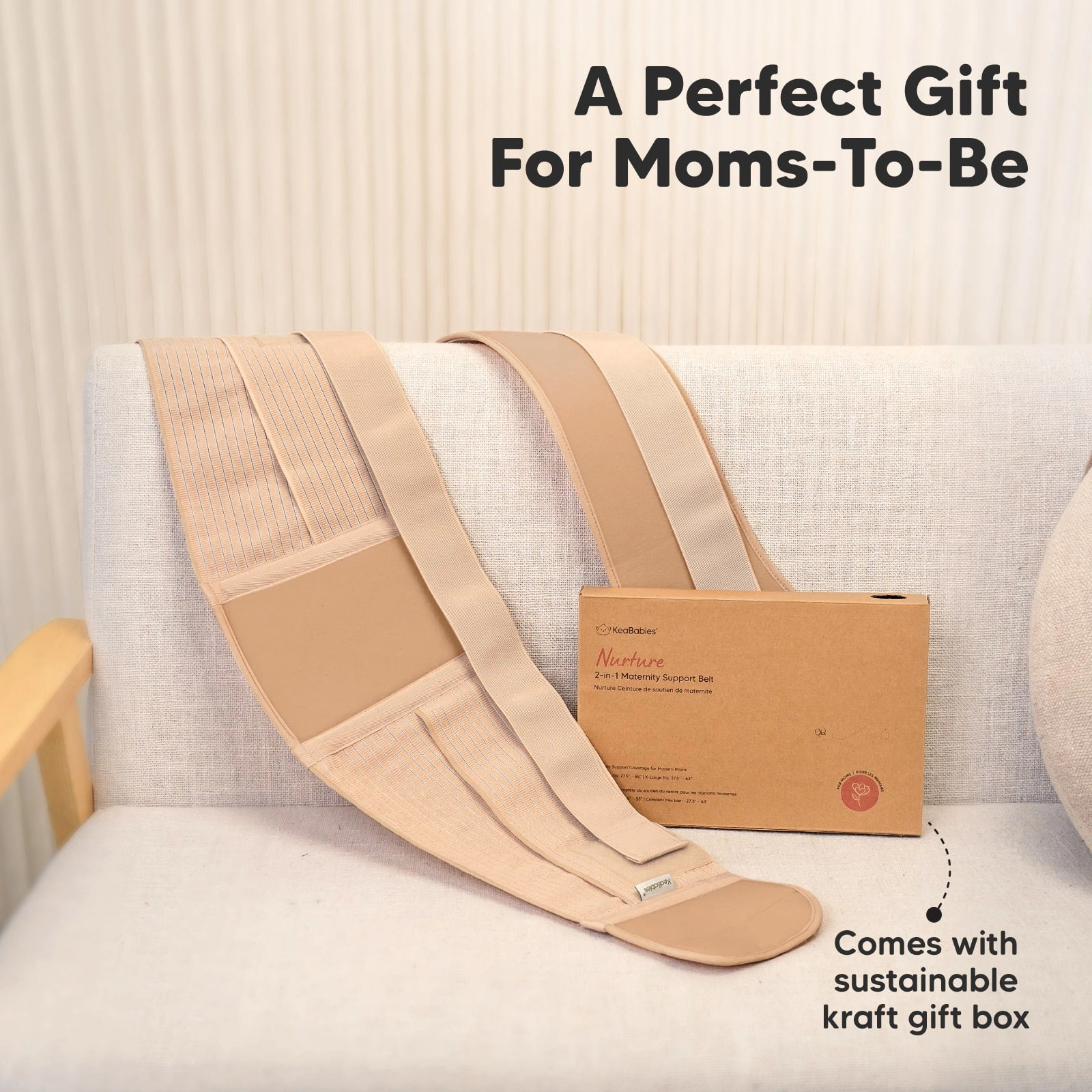 KeaBabies Nurture 2-in-1 Maternity Support Belt
