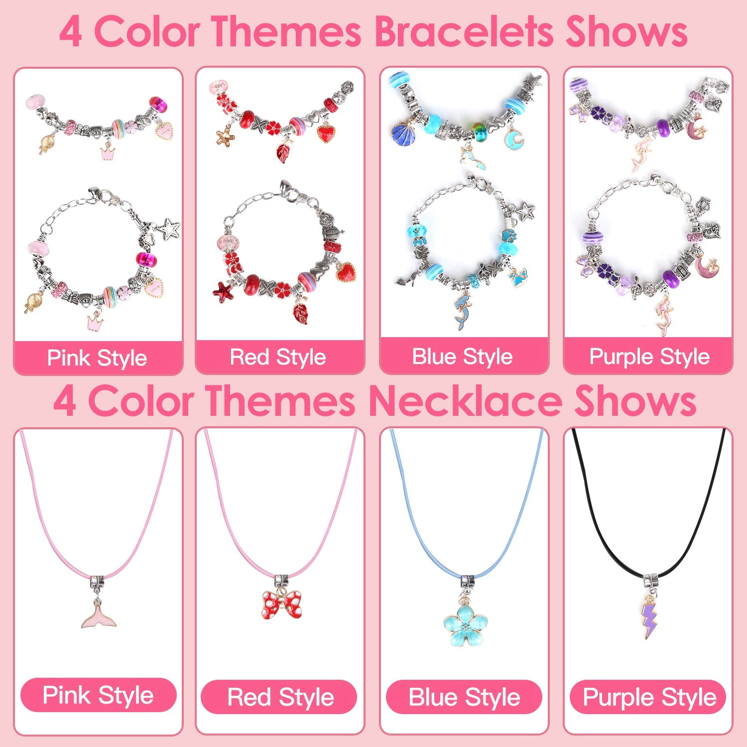 GBruno 66-Piece Charm Bracelet Making Kit