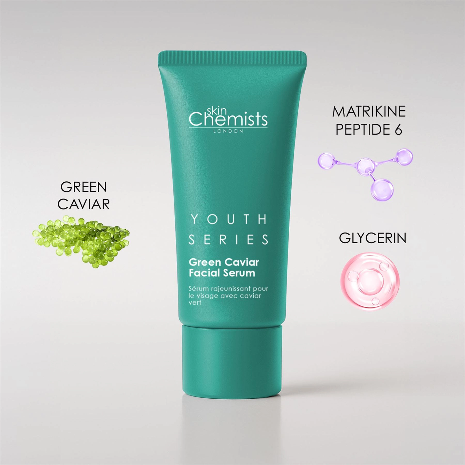 Youth Series Green Caviar Facial Serum 30ml for Anti-Aging, Brightening