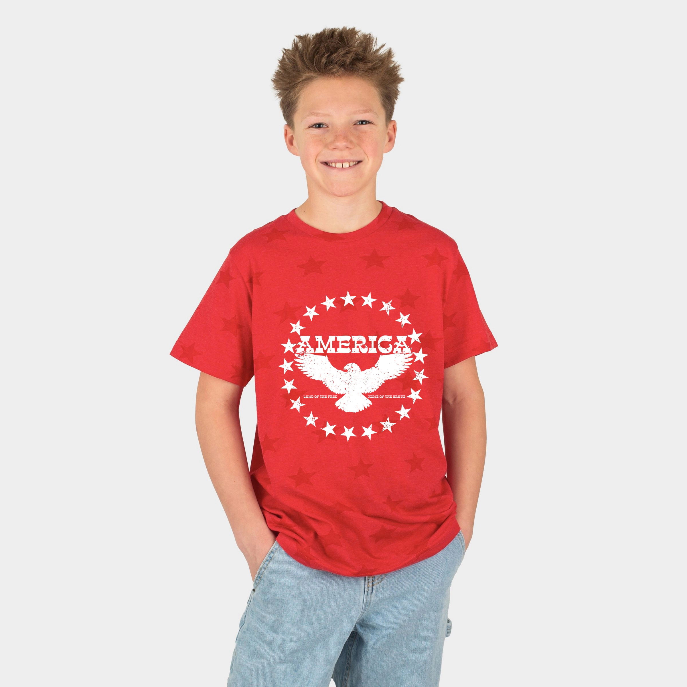 The Juniper Shop - America Circle Stars Youth Short Sleeve Star Tee