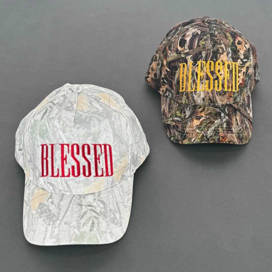David & Young Unisex Blessed Embroidered Camo Baseball Hat