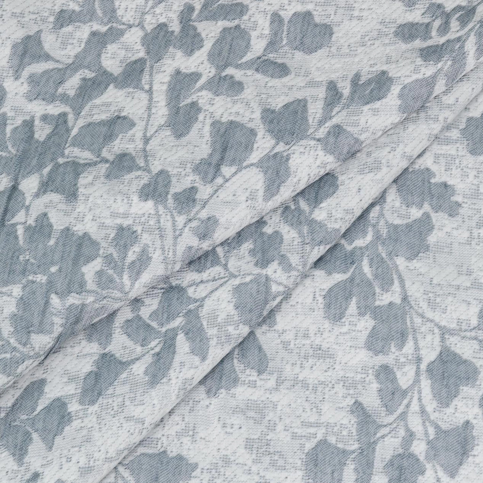 Dainty Home Heather Woven Leaf Jacquard Soft Polyester Textured Fabric Shower Curtain, 72" x 72"