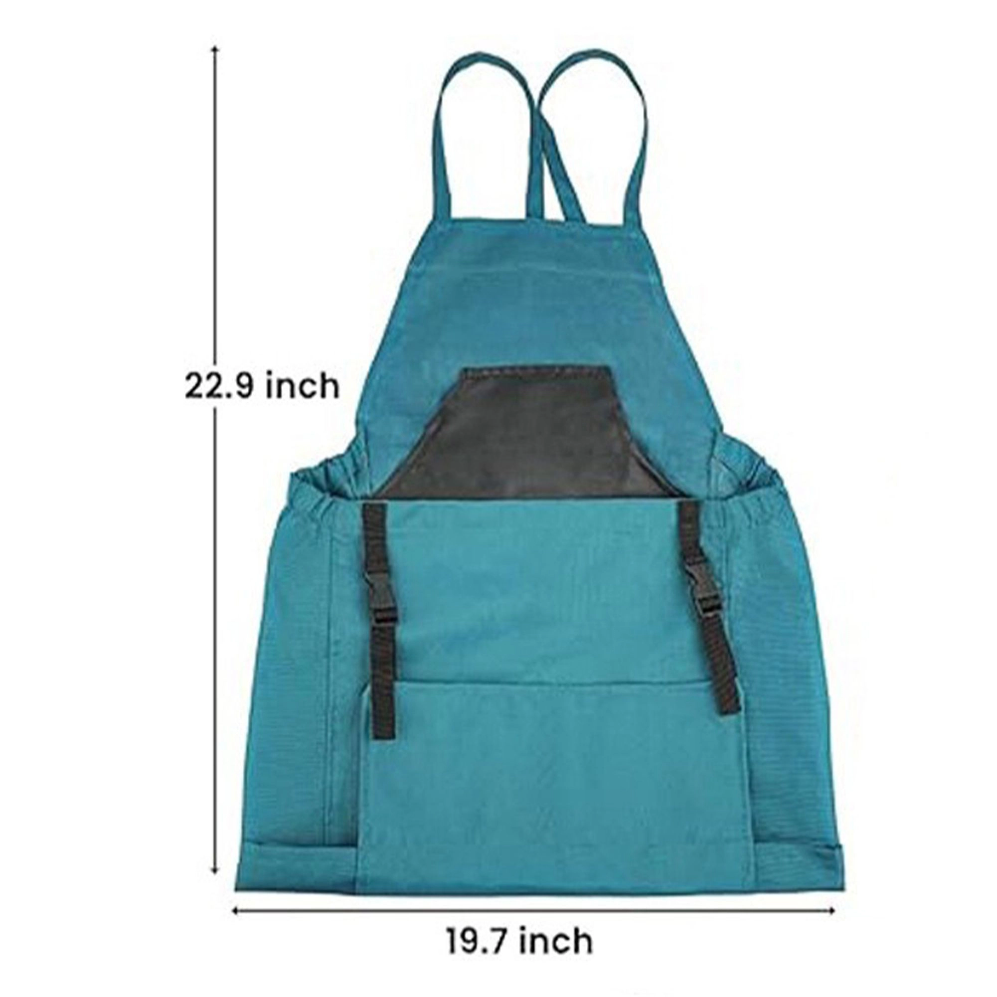 Alilang Women Full Coverage Gardening Apron with Large Harvest Pocket Oxford Fabric Utility Apron for Yard Work