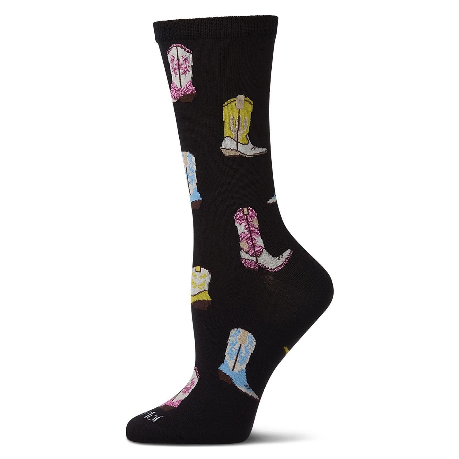 MeMoi Women's Sassy Boots Rayon From Bamboo Crew Socks