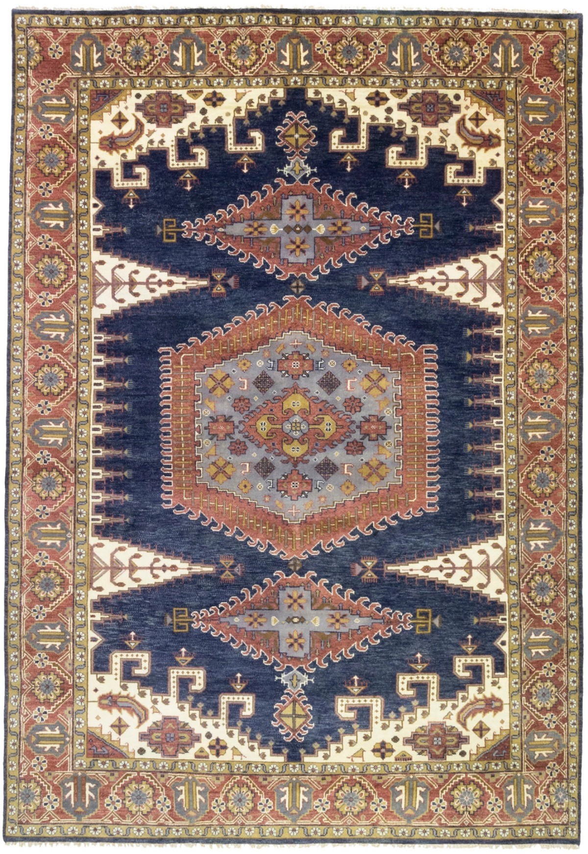 Magic Rugs Navy Tribal 10X14 Indo-Viss Oriental Rug