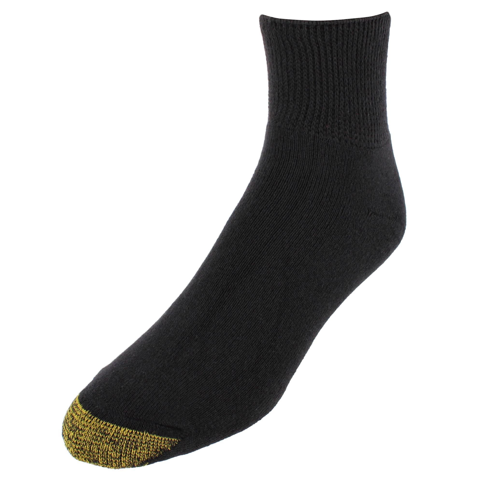 Gold Toe Men's Non-Binding Quarter Full Cushioned Socks (3 Pair)