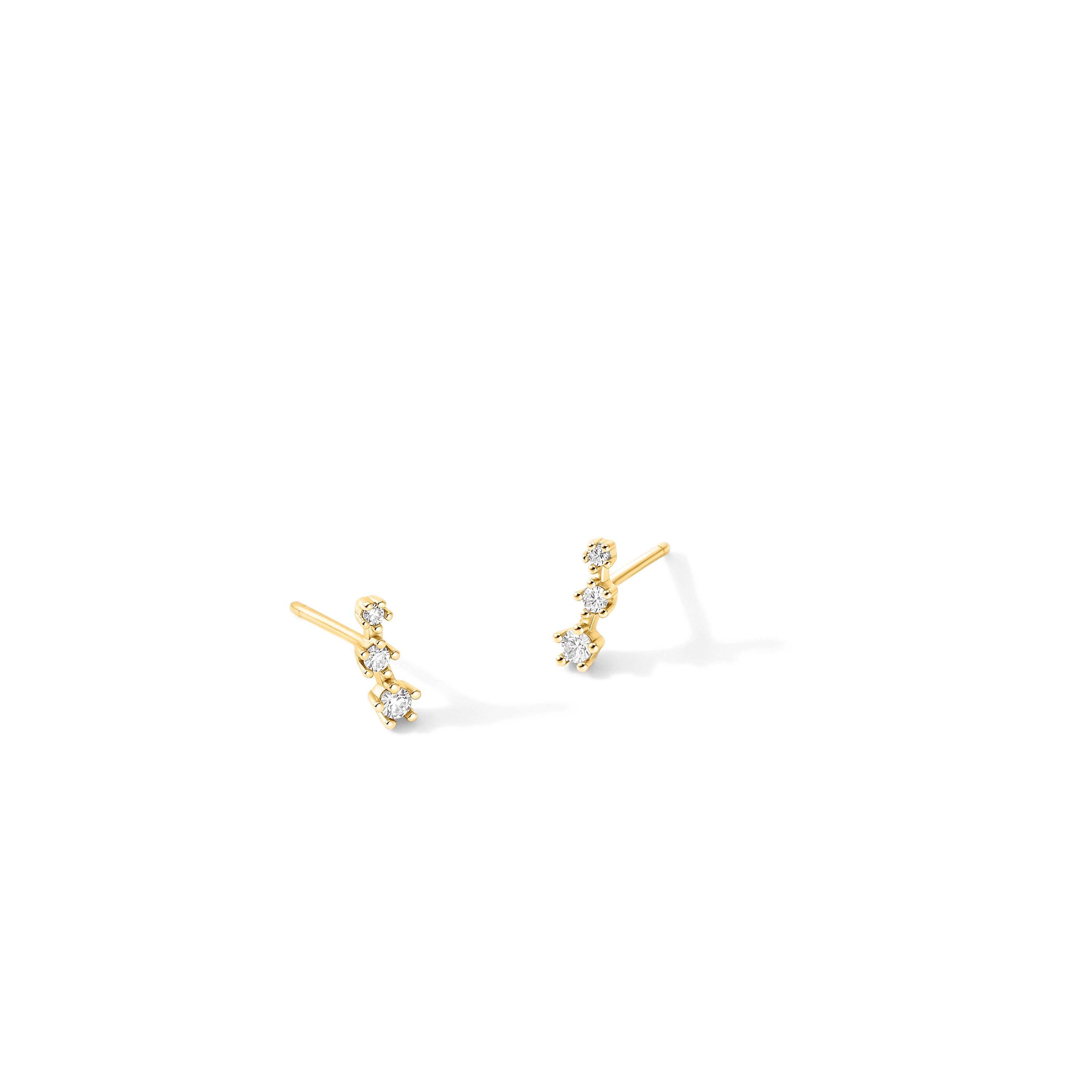 Mint & Lily Women's Sparkling Mini Climber Studs