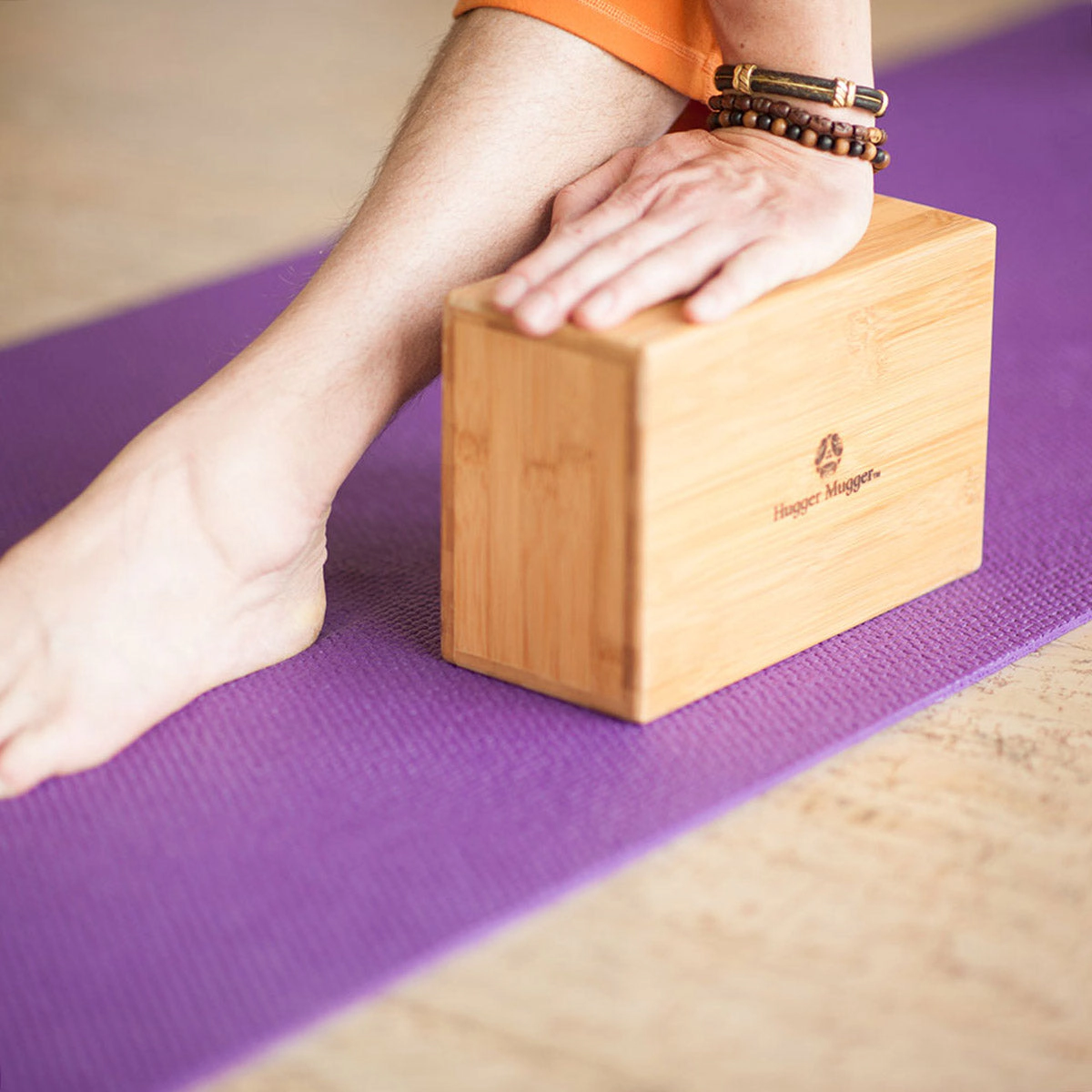 Hugger Mugger Bamboo Yoga Block 4"