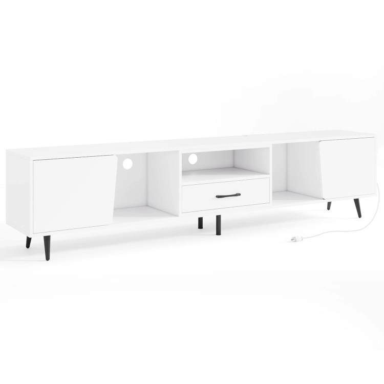 Hivvago 79" TV Stand for TVs up to 90 Inches Center Wood Media Console Table Modern Mid Century TV Cabinet