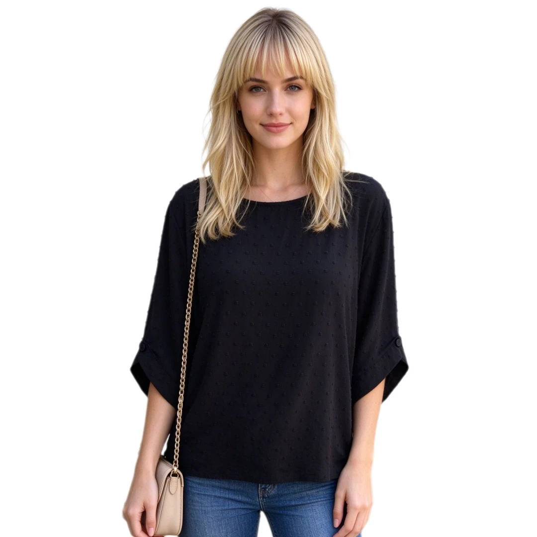 Coolmee Women's Loose Long Sleeve Solid Tunic Top All Season