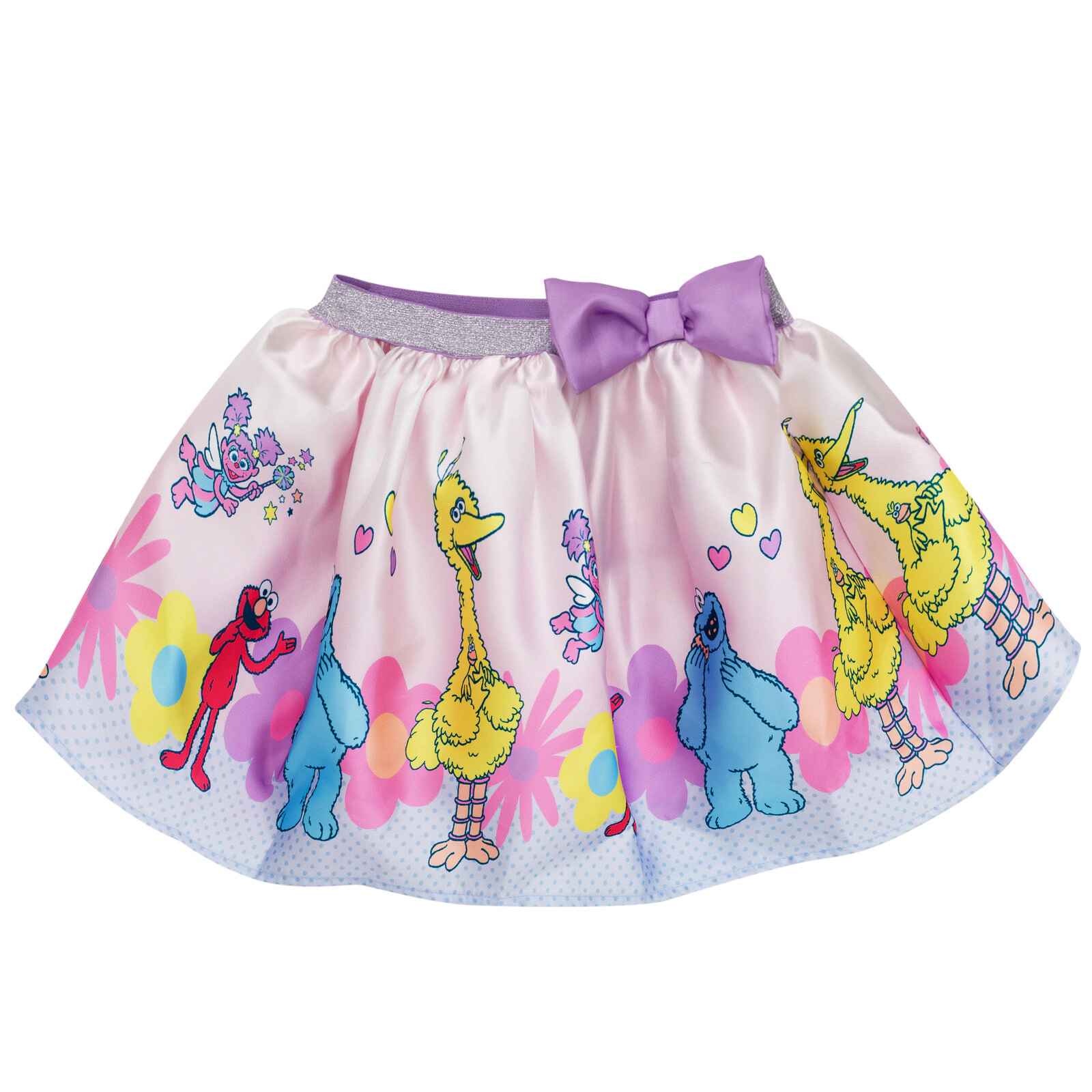 Sesame Street Girls' 2-Piece T-Shirt and Satin Skirt Set