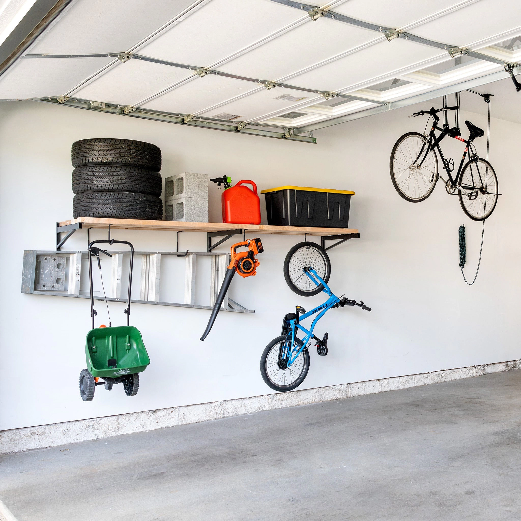 StoreYour 2' x 8' DIY Wall Shelf Brackets, Heavy Duty Garage Wall Shelf