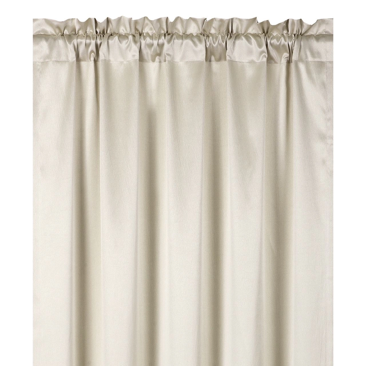 Kate Aurora Basic Faux Silk Rod Pocket Shimmery Sheer Single Window Curtain Panel