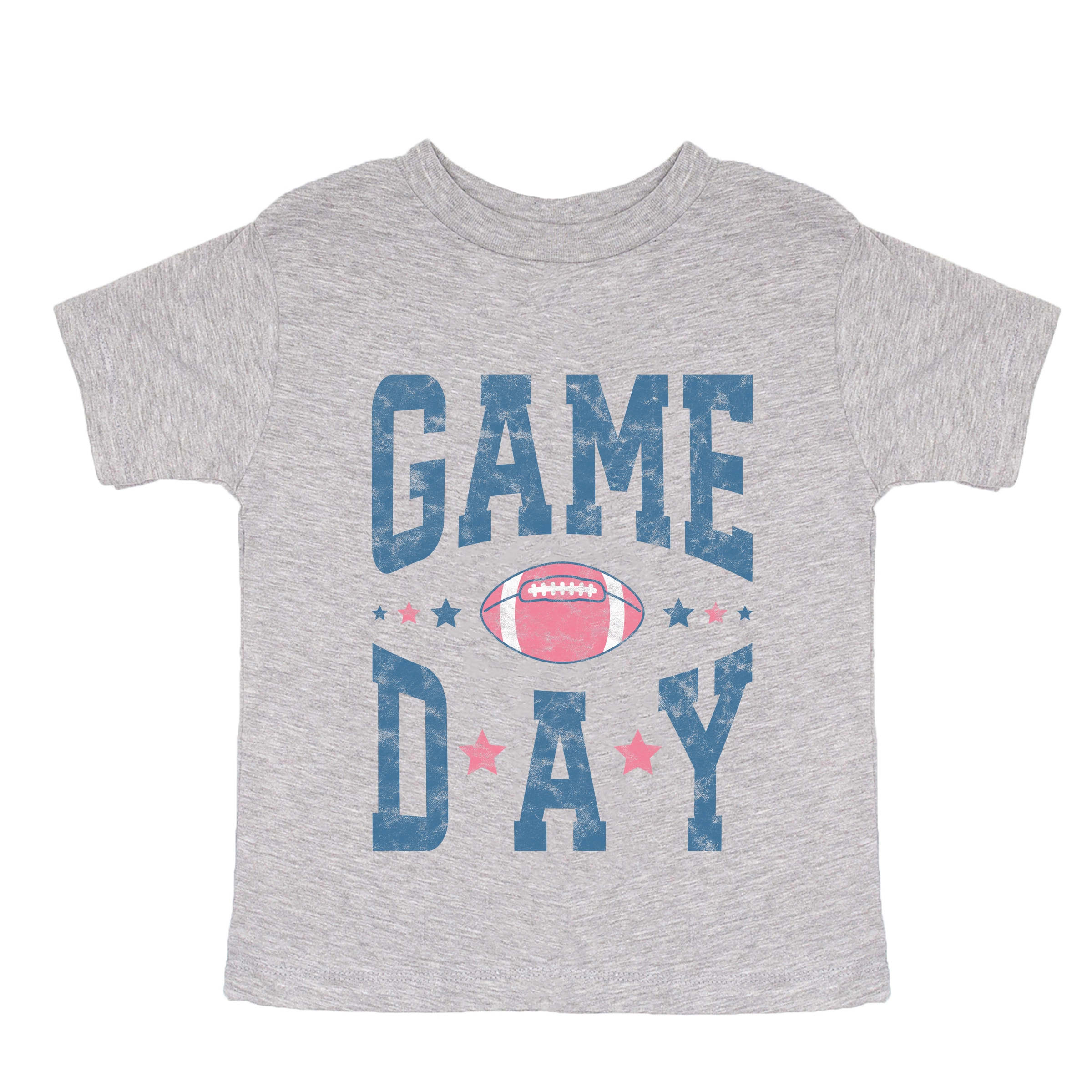 The Juniper Shop - Toddler Short Sleeve Graphic T-Shirt Game Day Blue Distressed
