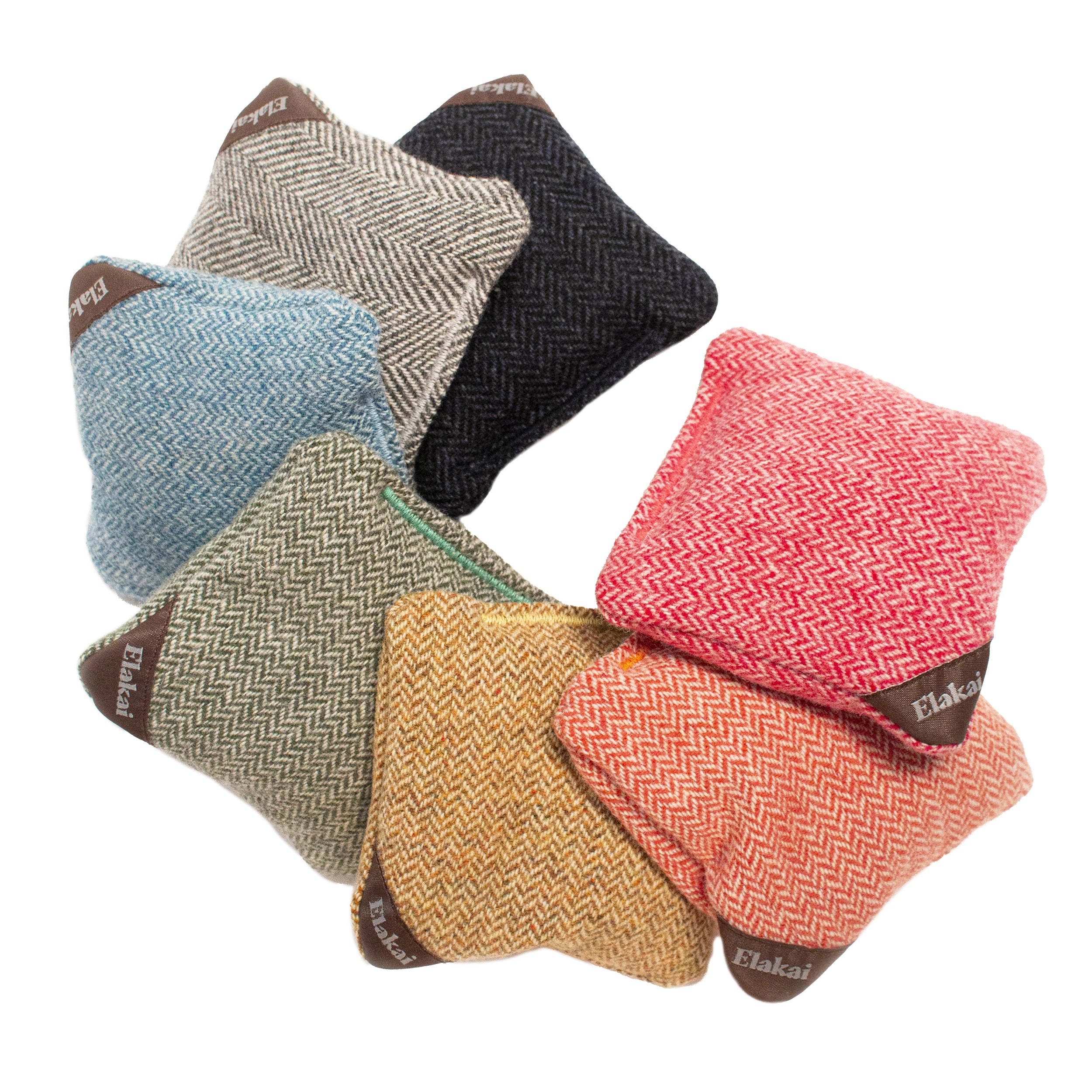 Elakai 4-in Travel Herringbone Cornhole Bags | Premium All-Weather Collection
