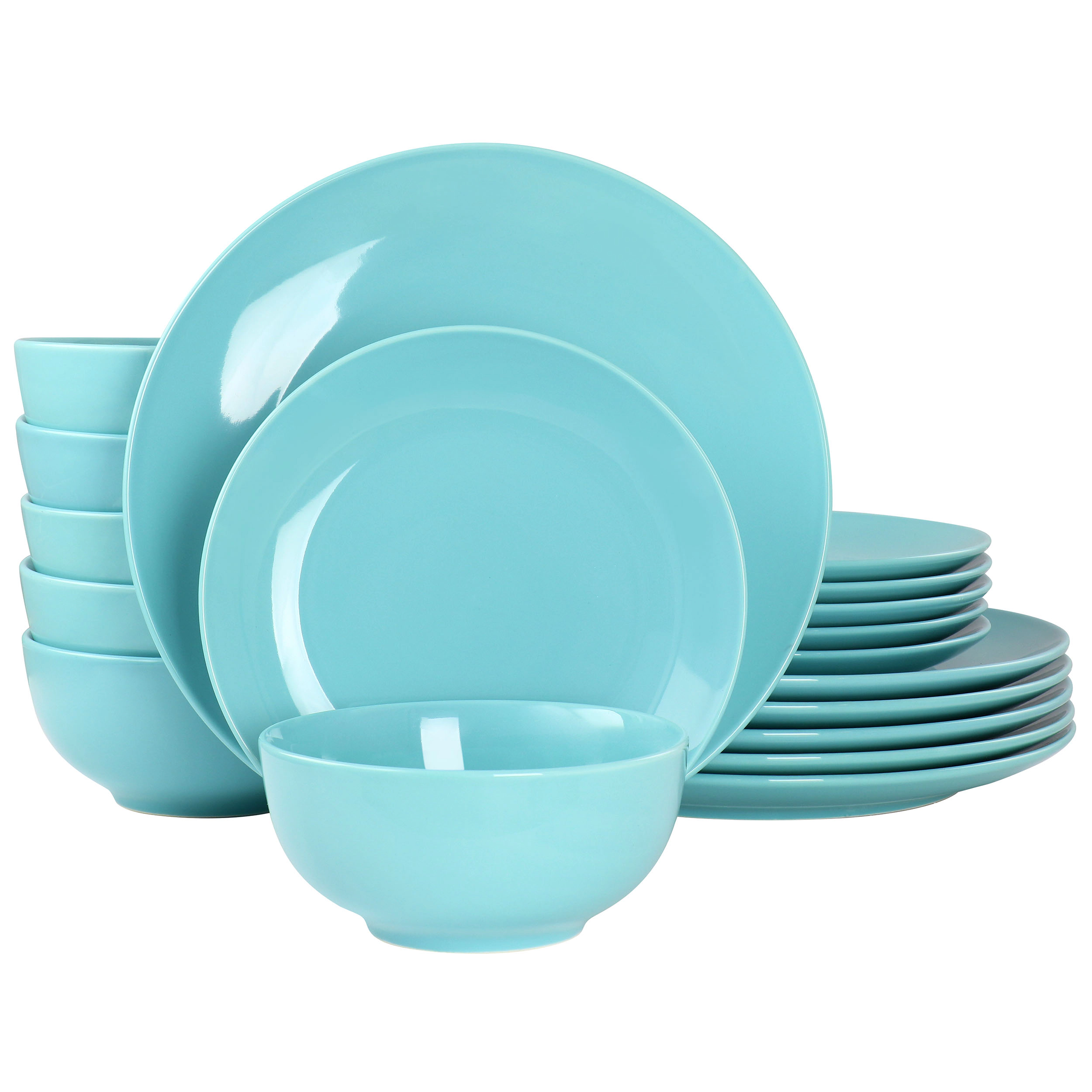 Elama Luna 18 Piece Porcelain Dinnerware Set