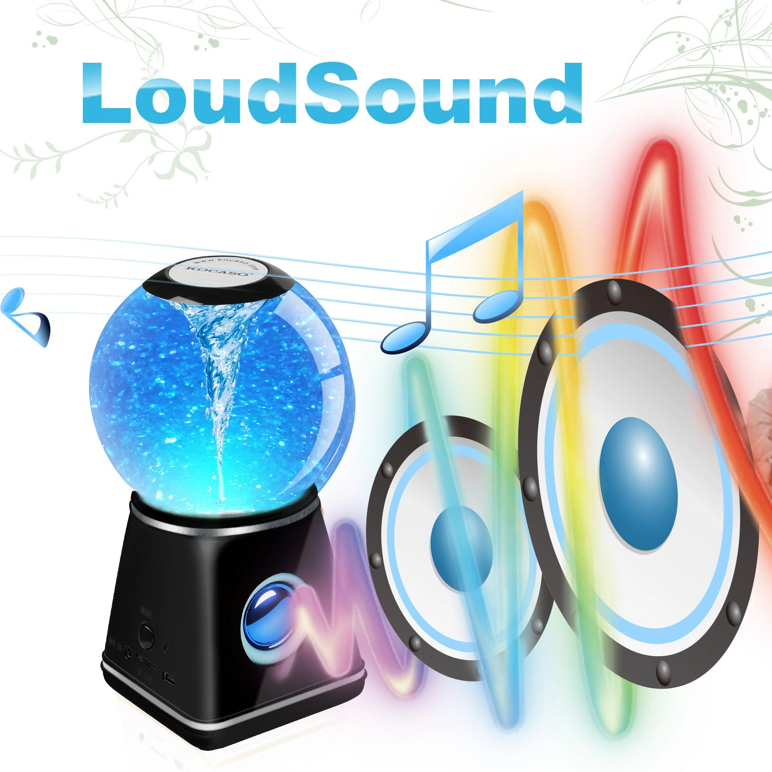GBruno Water Cyclone LED Bluetooth Speaker