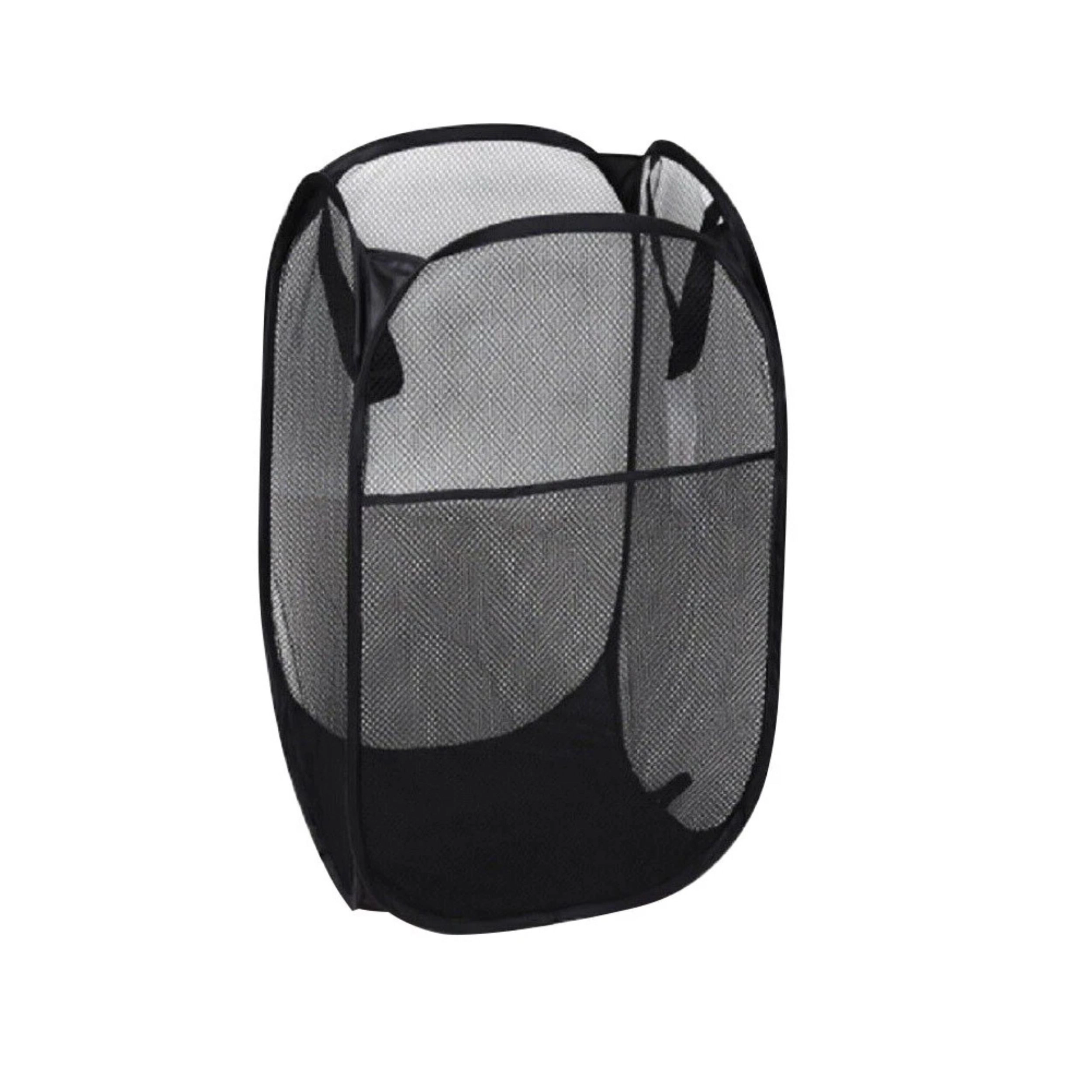Home Collection Foldable Pop-Up Mesh Laundry Basket Hamper