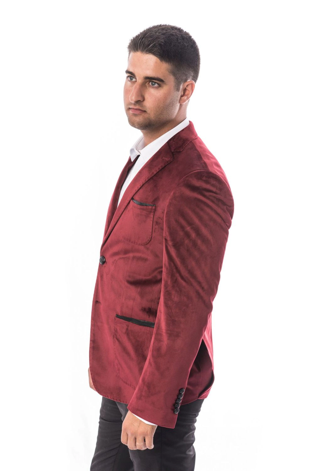 Elie Balleh Men's Slim Fit Velvet Sportcoat