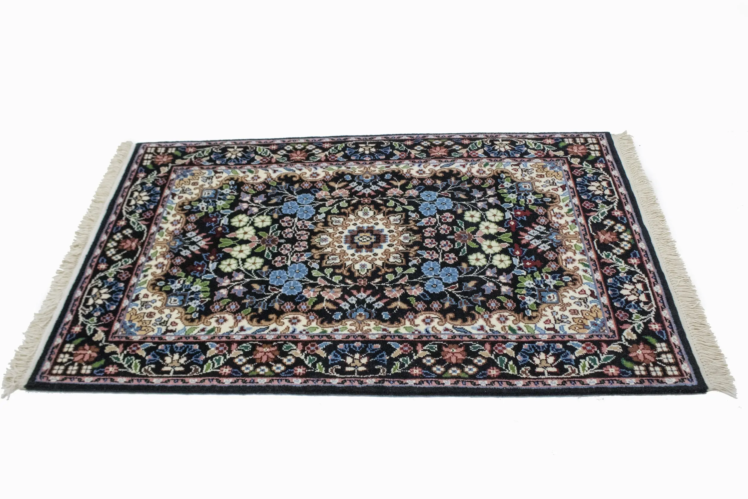 Magic Rugs Black Floral Kirman 3X4 Oriental Rug