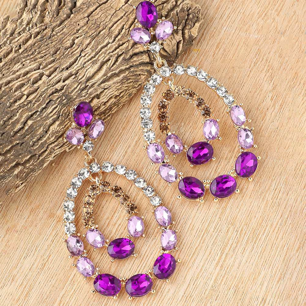 SOHI Women's Brown Dangling Drop Earrings