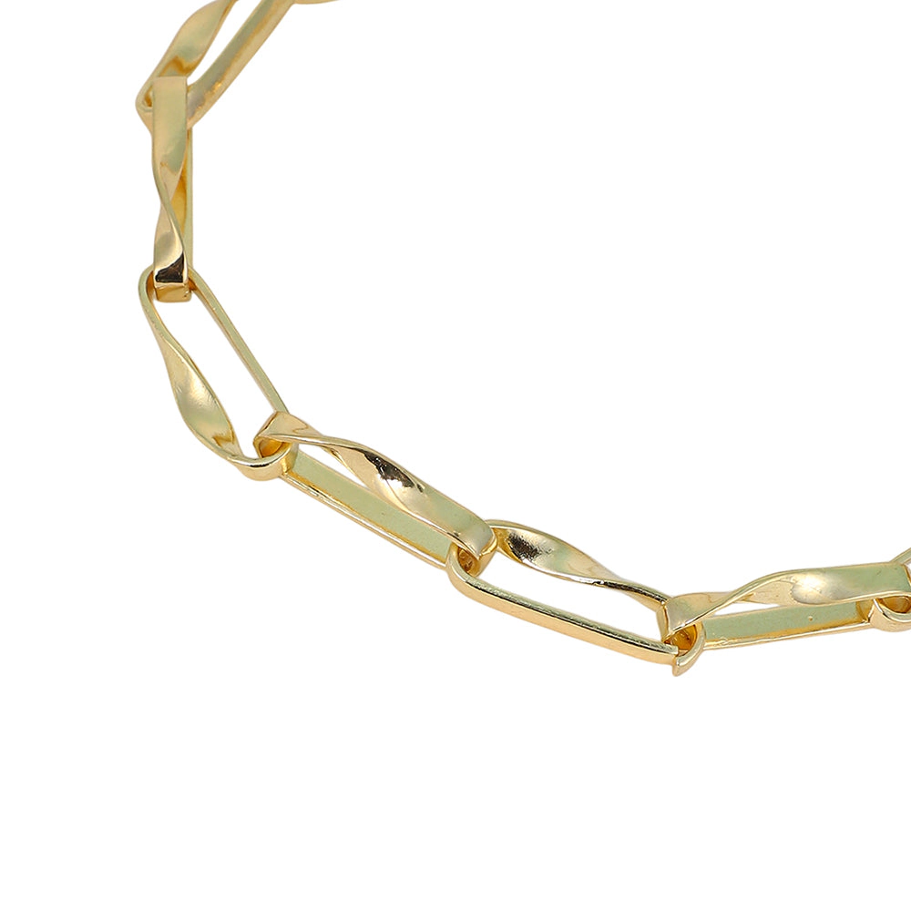 SOHI Women's The Chunky Twirl-Link Chain Necklace - California Gold