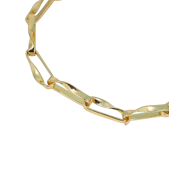 SOHI Women's The Chunky Twirl-Link Chain Necklace - California Gold