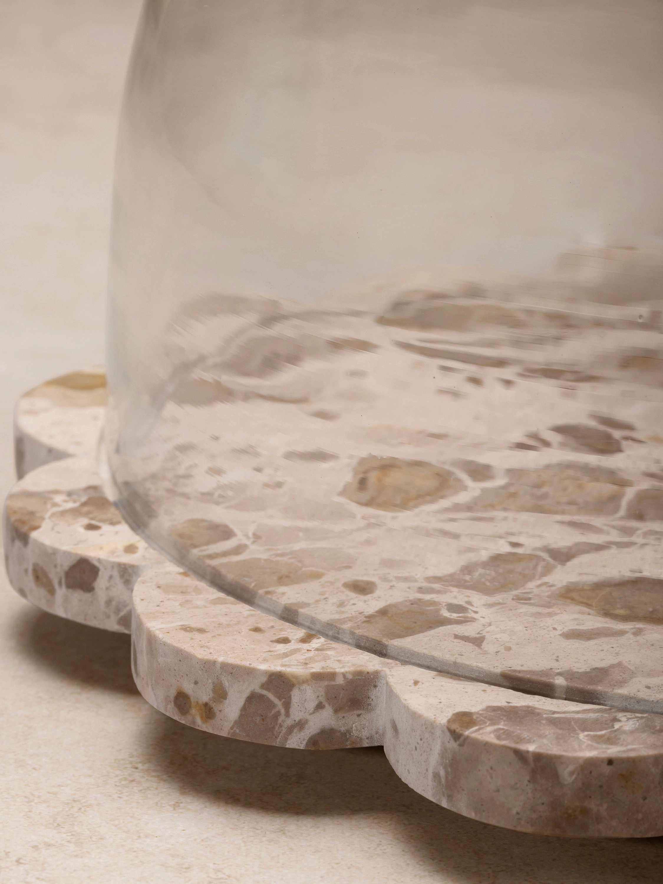 GAURI KOHLI Viola Brown Onyx Serving Board with Cloche